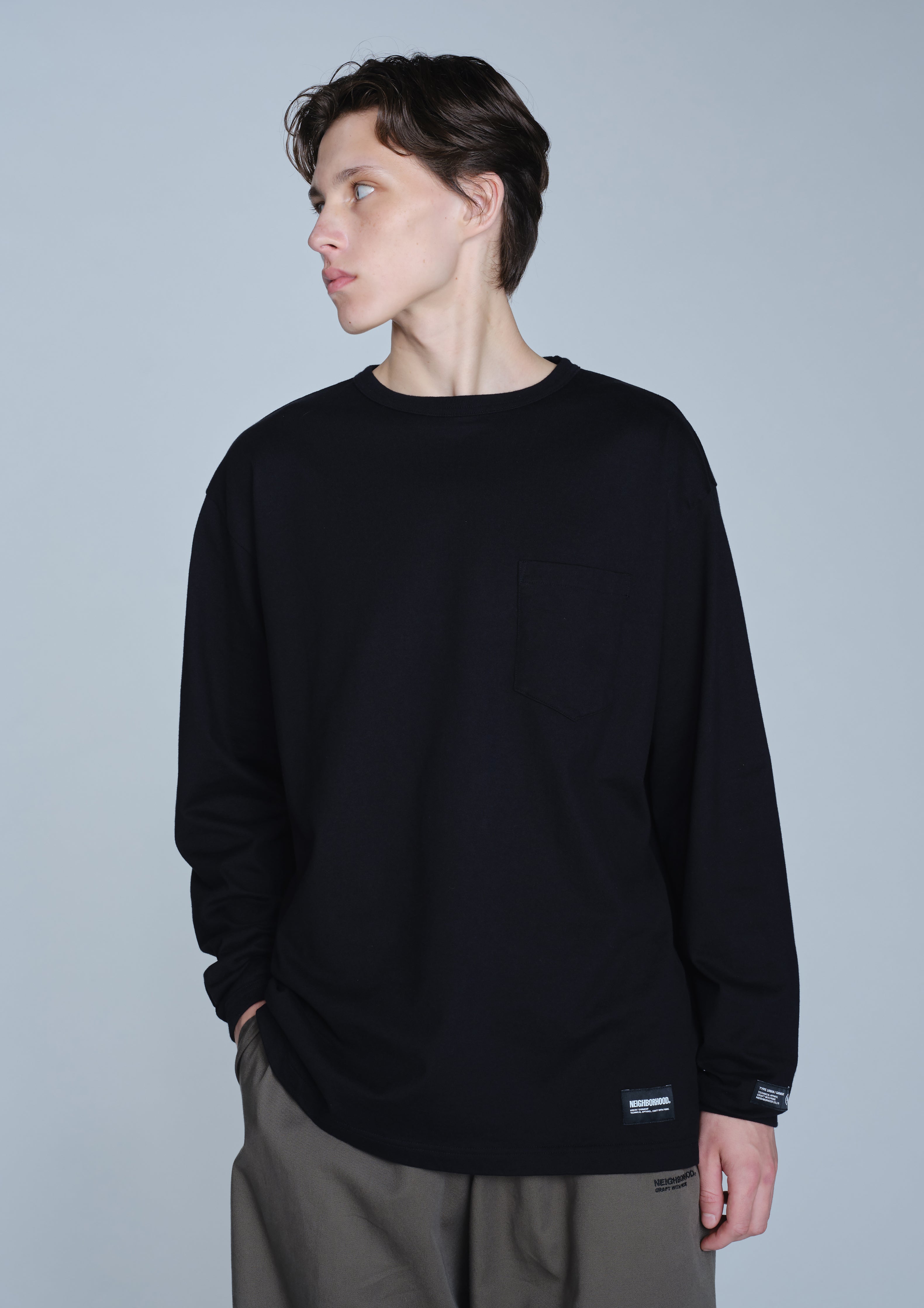Neighborhood Classic Crewneck LS Longsleeve Weiß Baumwolle