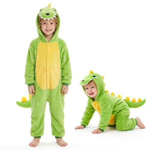 Fairycos Dino Kostüm Kinder 104-110 Grün Polyester