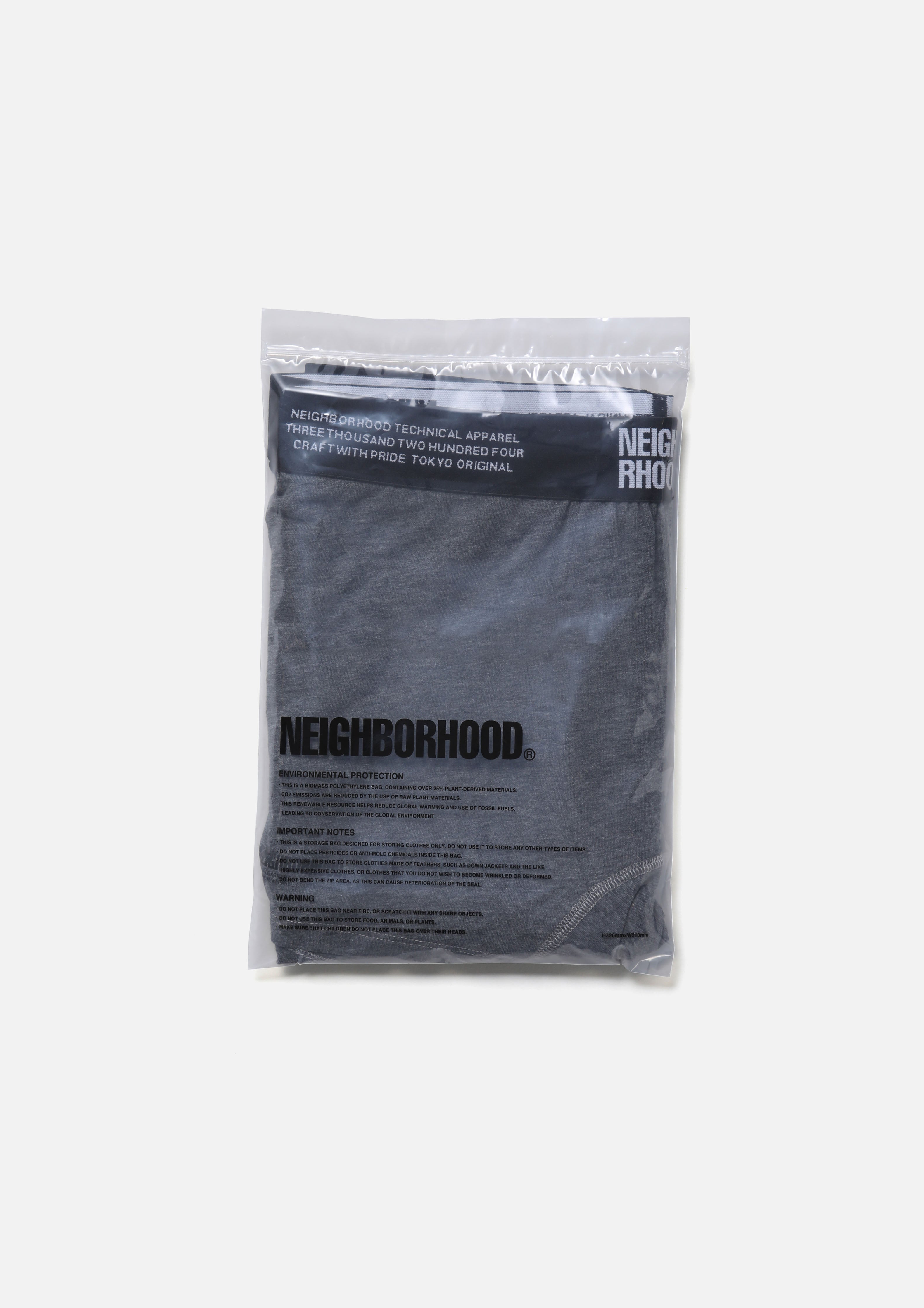 Neighborhood Classic 2Pack Unterhose Schwarz-Grau Logo