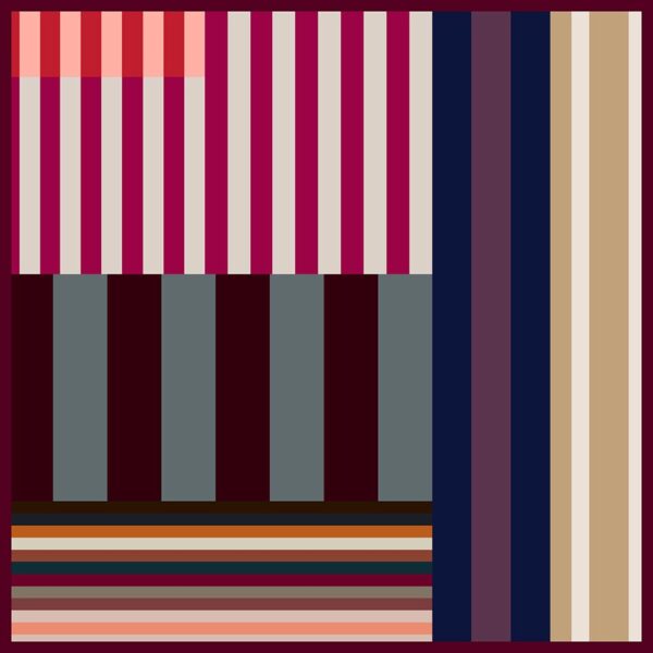 Barbieri Foulard Design Seidentuch 100x100 reine Seide