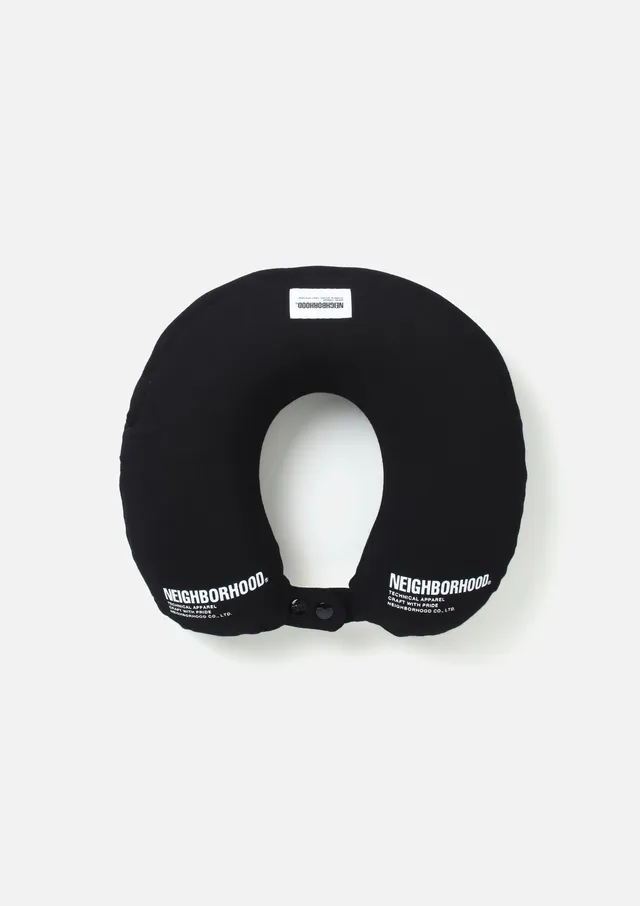 Neighborhood Logo Neck Pillow Nackenkissen Schwarz One Size Baumwolle