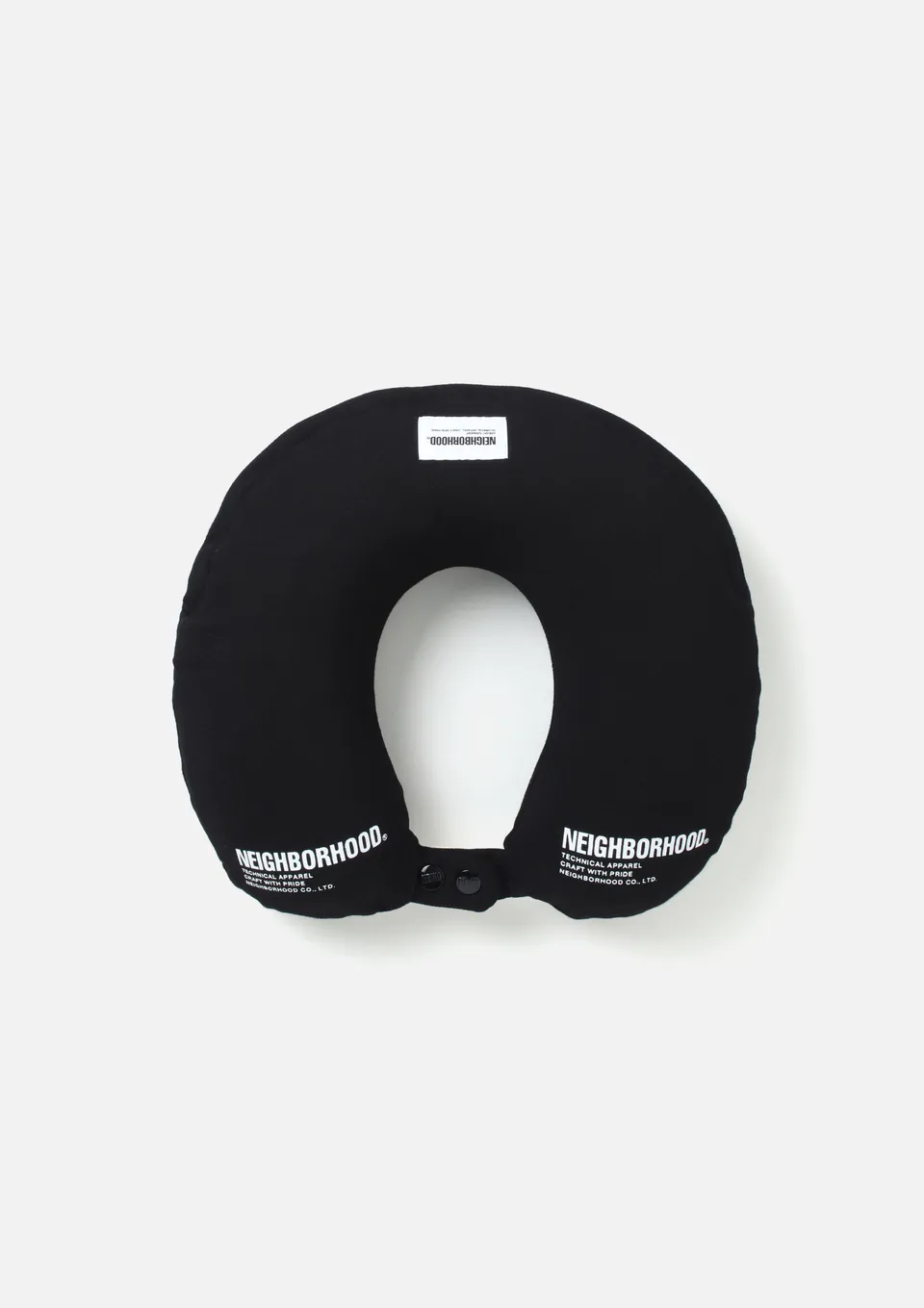 Neighborhood Logo Neck Pillow Nackenkissen Schwarz One Size Baumwolle