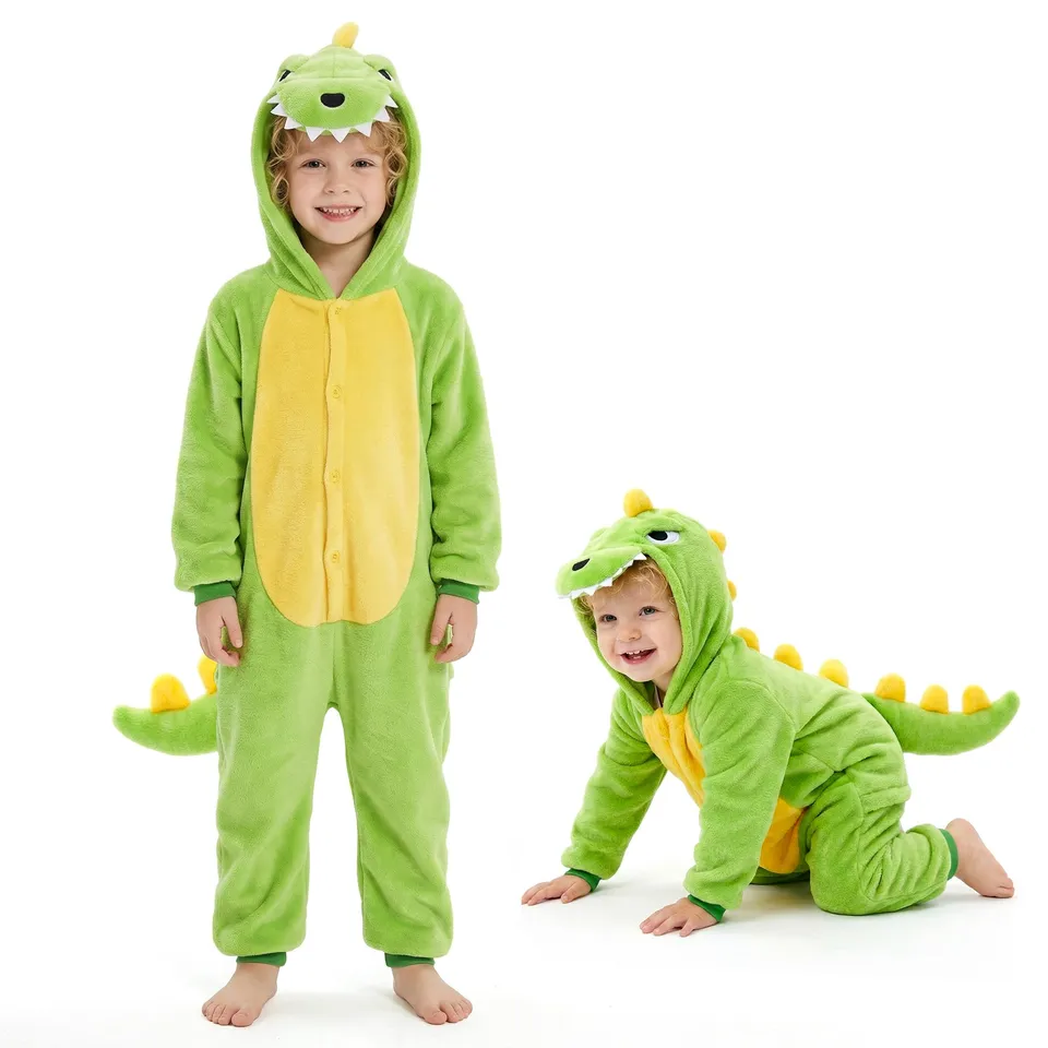 Fairycos Dino Kostüm Kinder 104-110 Grün Polyester