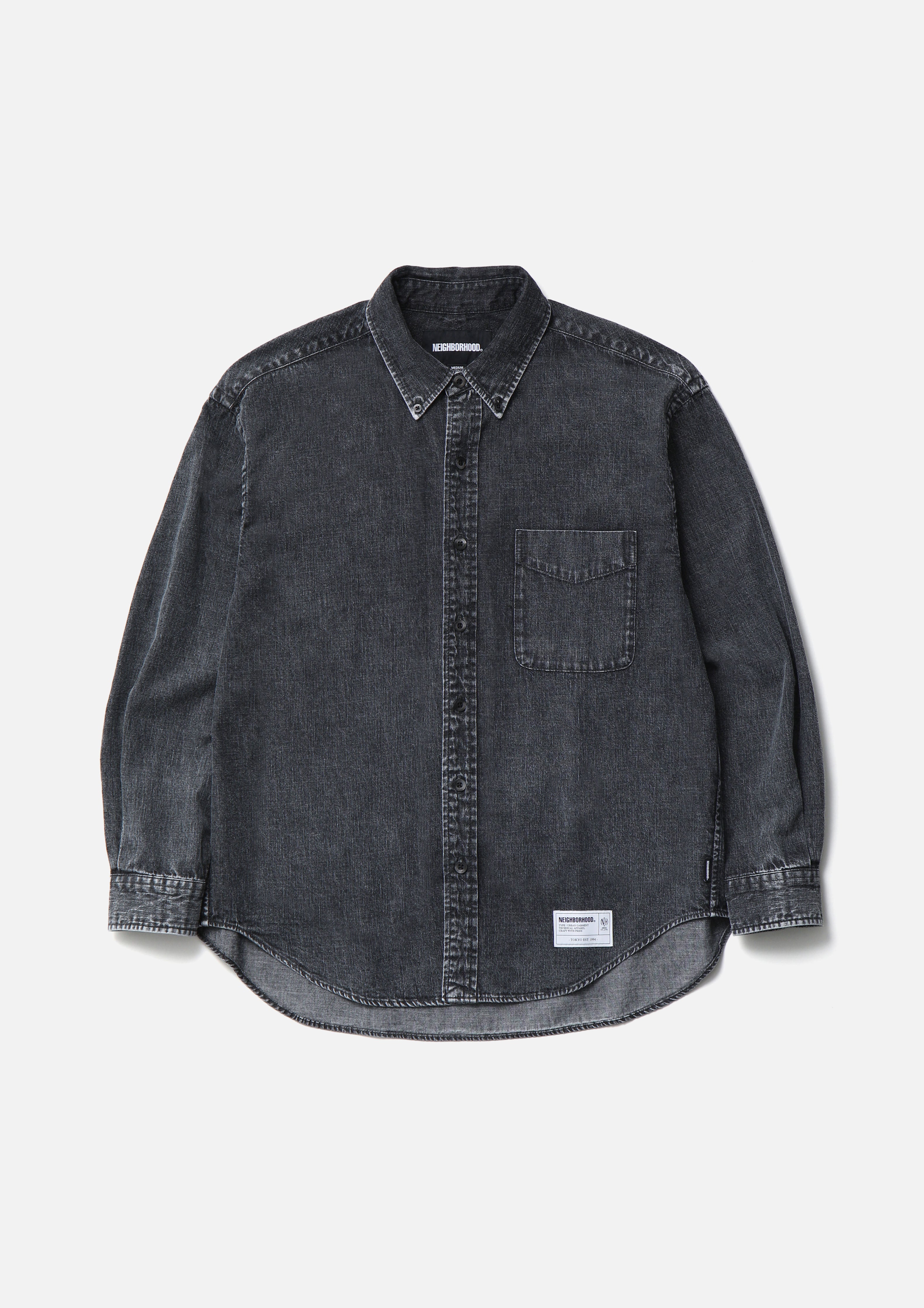Neighborhood Denim BD Shirt LS Denimhemd Indigo 7.8oz