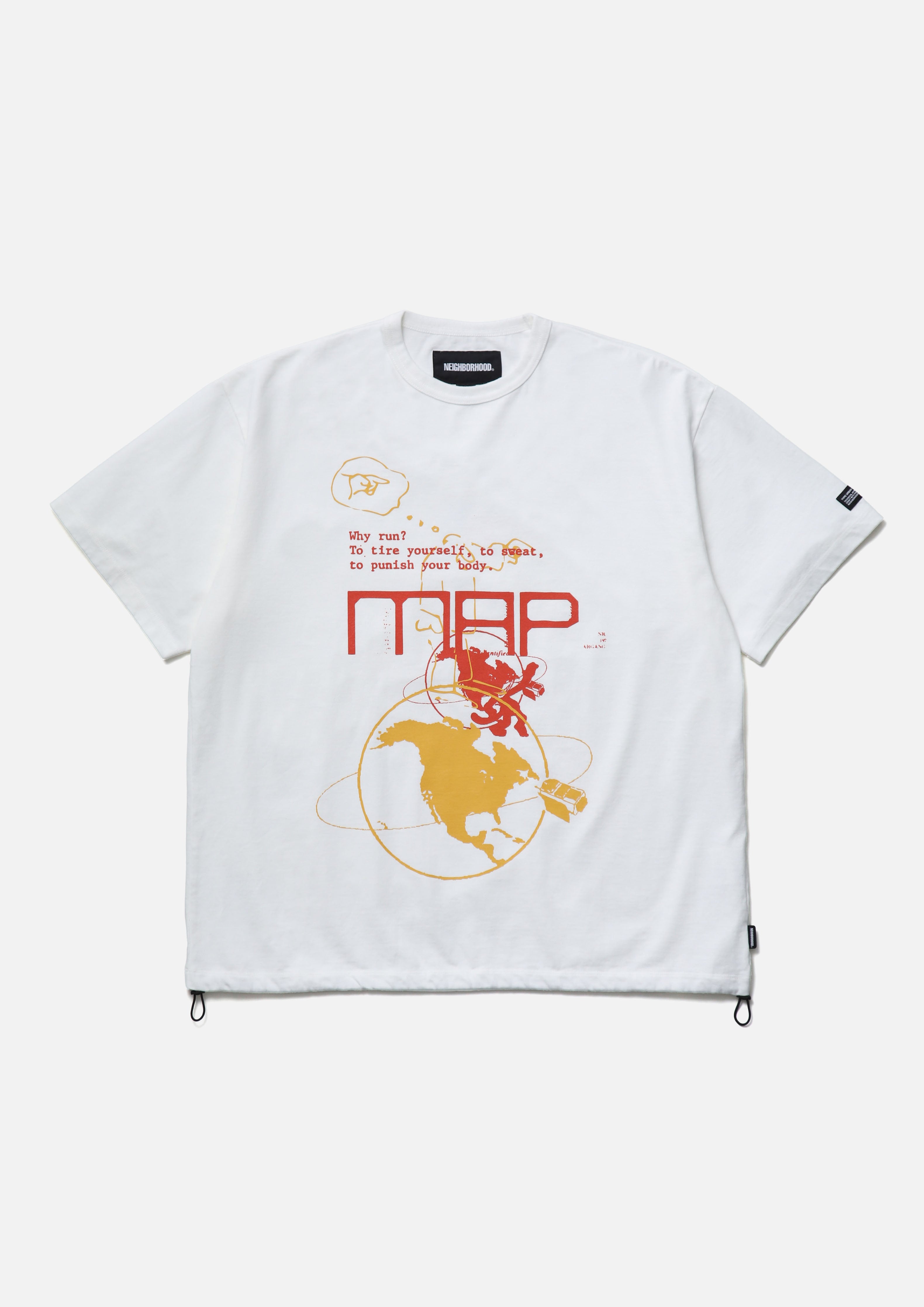 Neighborhood Map Crewneck SS T-Shirt Weiß Baumwolle