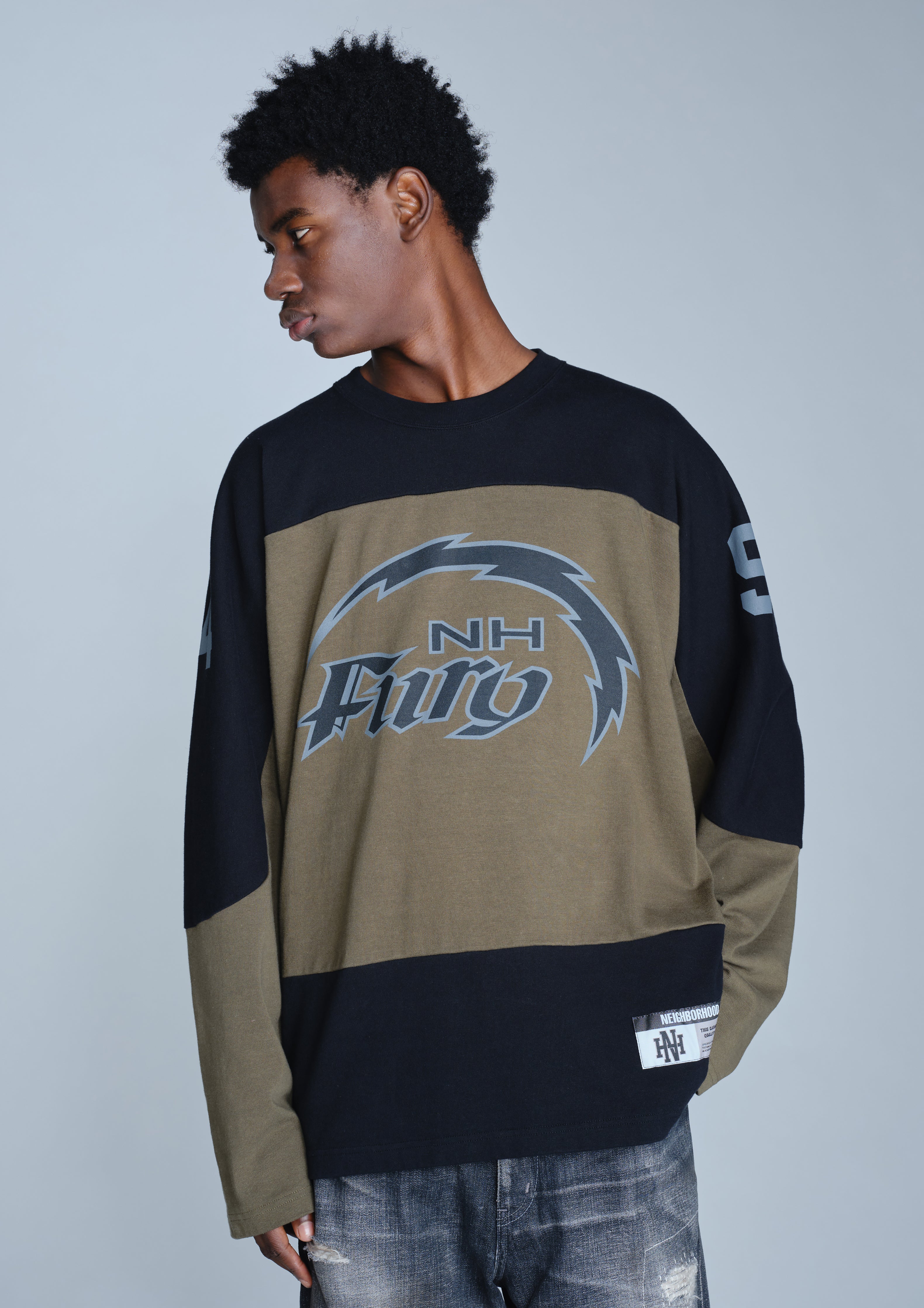 Neighborhood Hockey Shirt T-Shirt weiß Baumwolle bedruckt