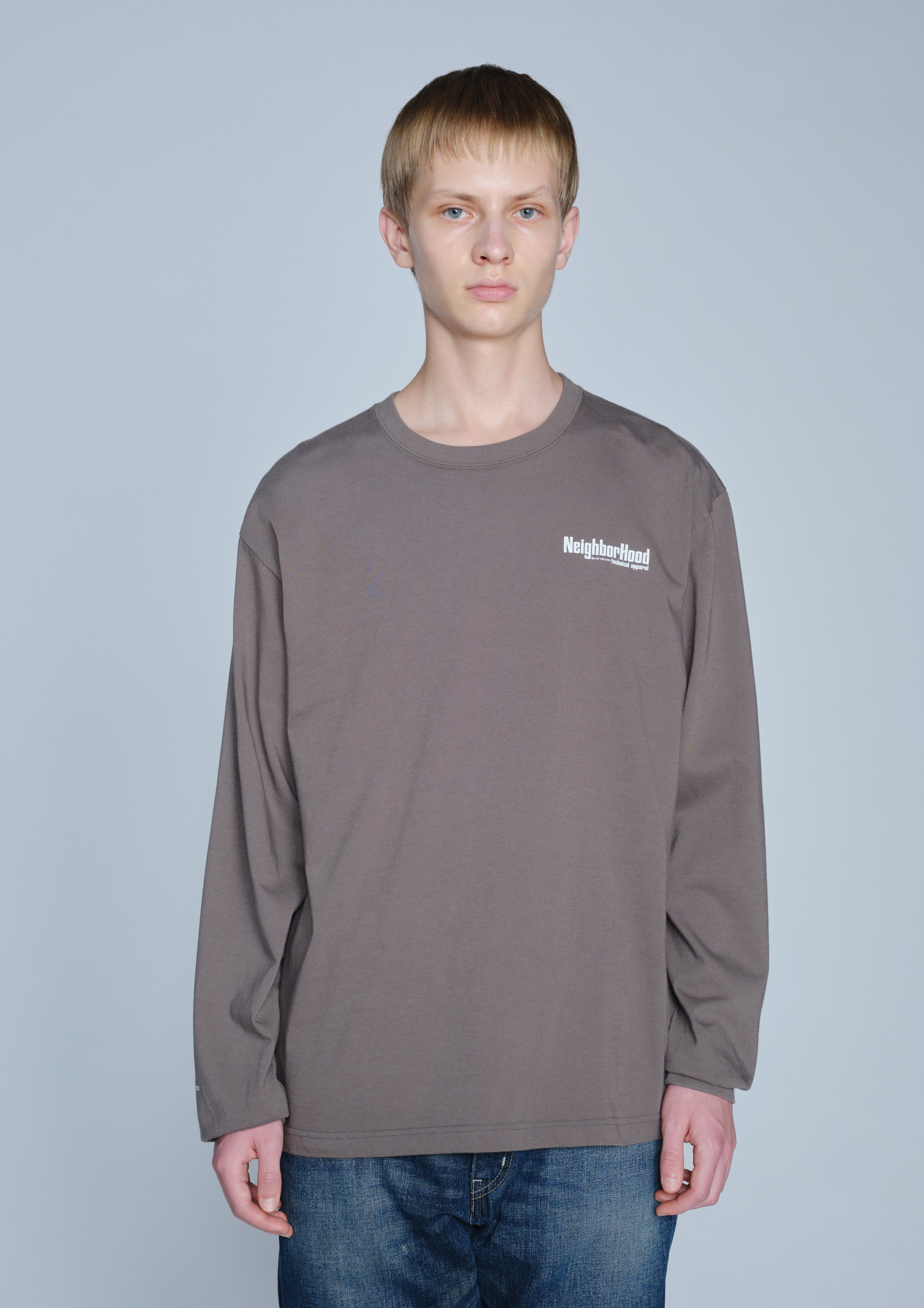 Neighborhood NH Tee LS-14 Langarmshirt Charcoal Baumwolle