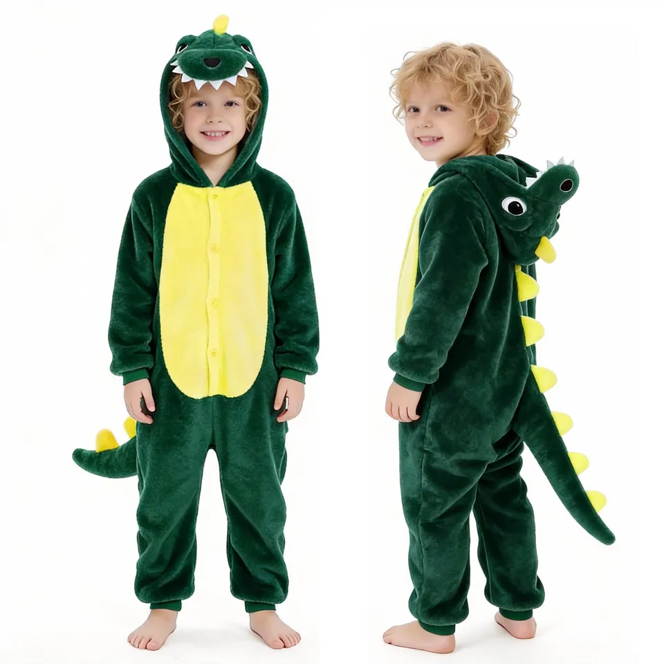 Fairycos Dino Jumpsuit Kinderkostüm 116-122 Dinosaurier