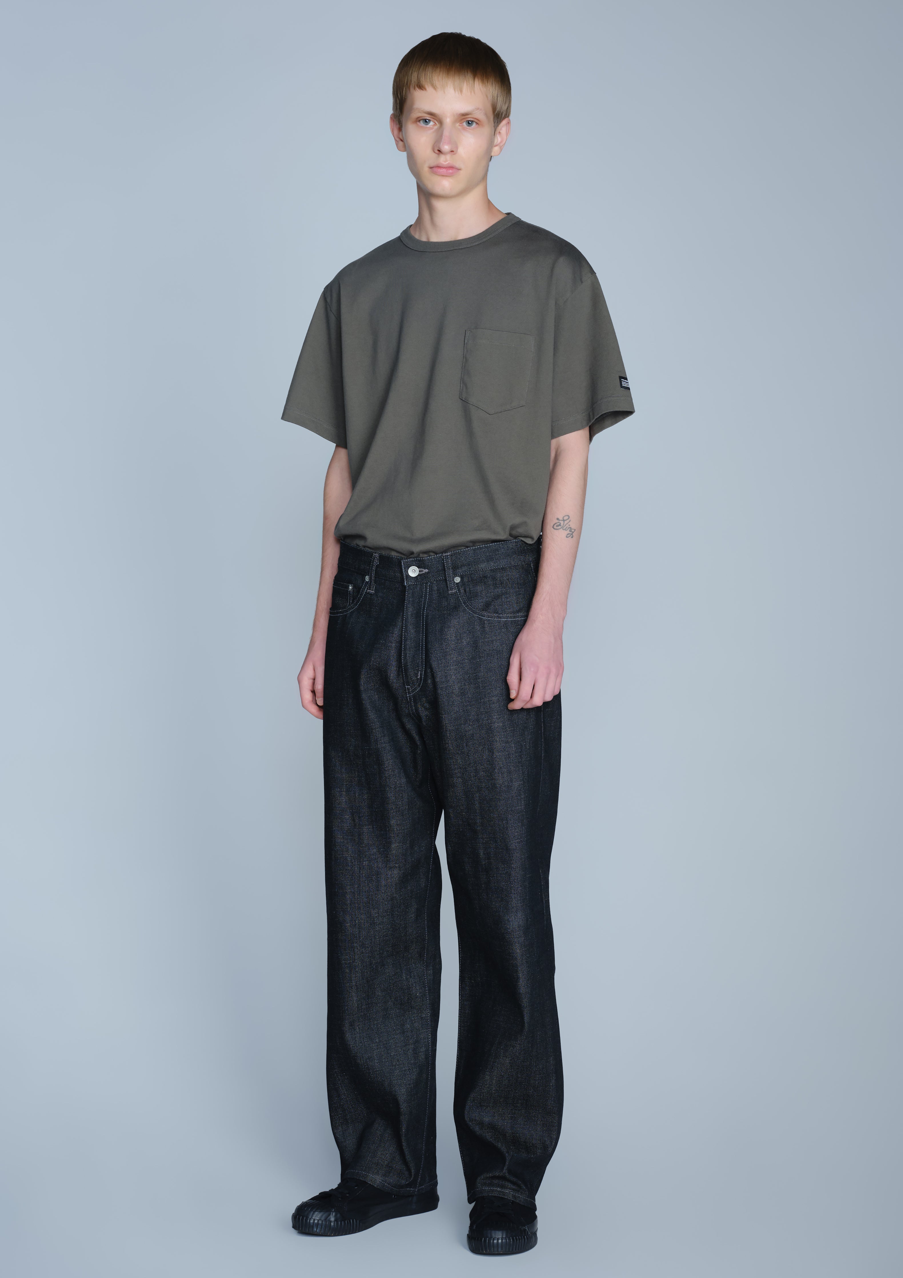 Neighborhood Rigid Denim Full Cut Pants Jeans Schwarz