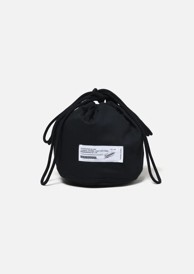 Neighborhood HBT Drawstring Bag Beutel Schwarz Einheitsgröße