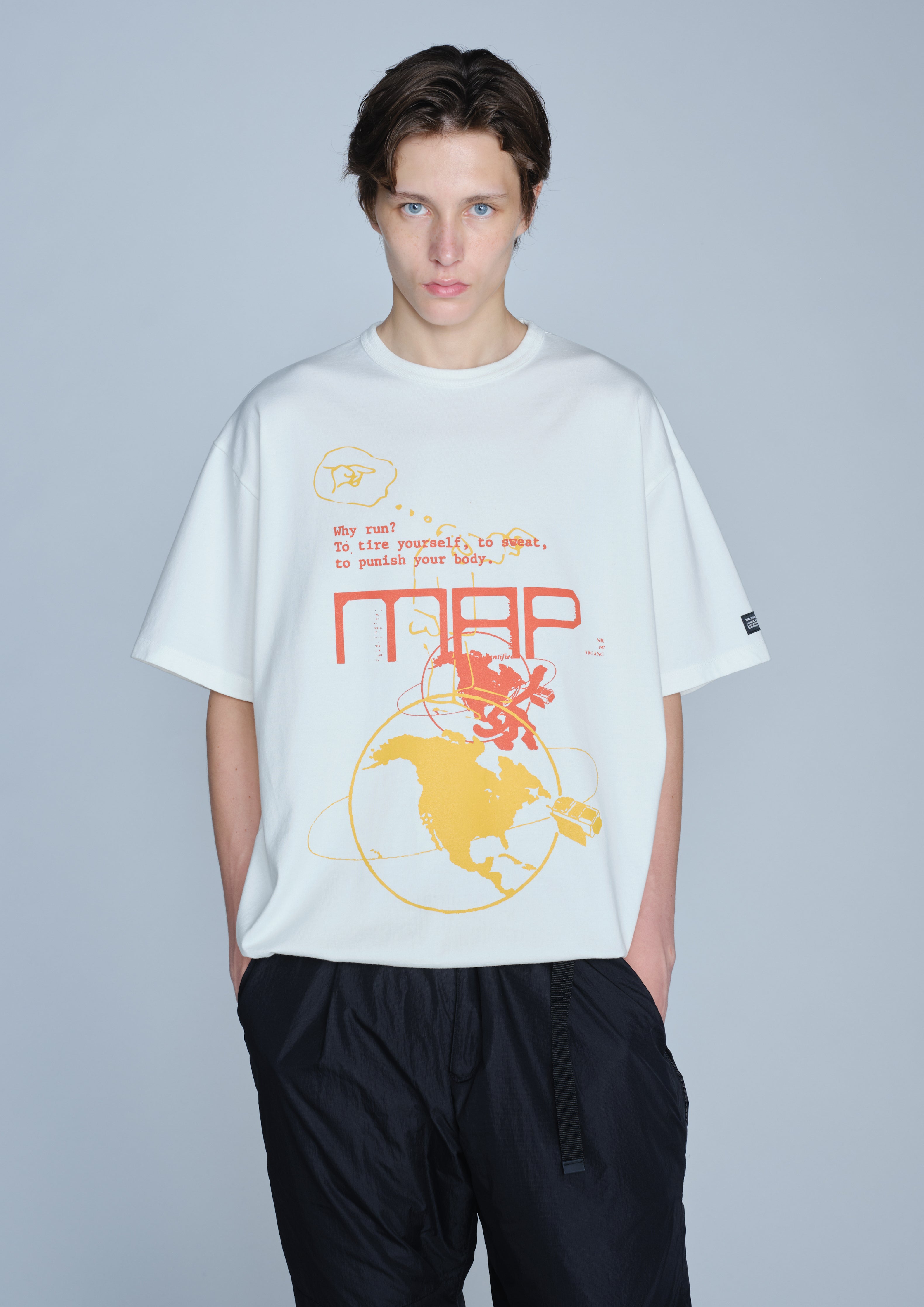 Neighborhood Map Crewneck SS T-Shirt Weiß Baumwolle