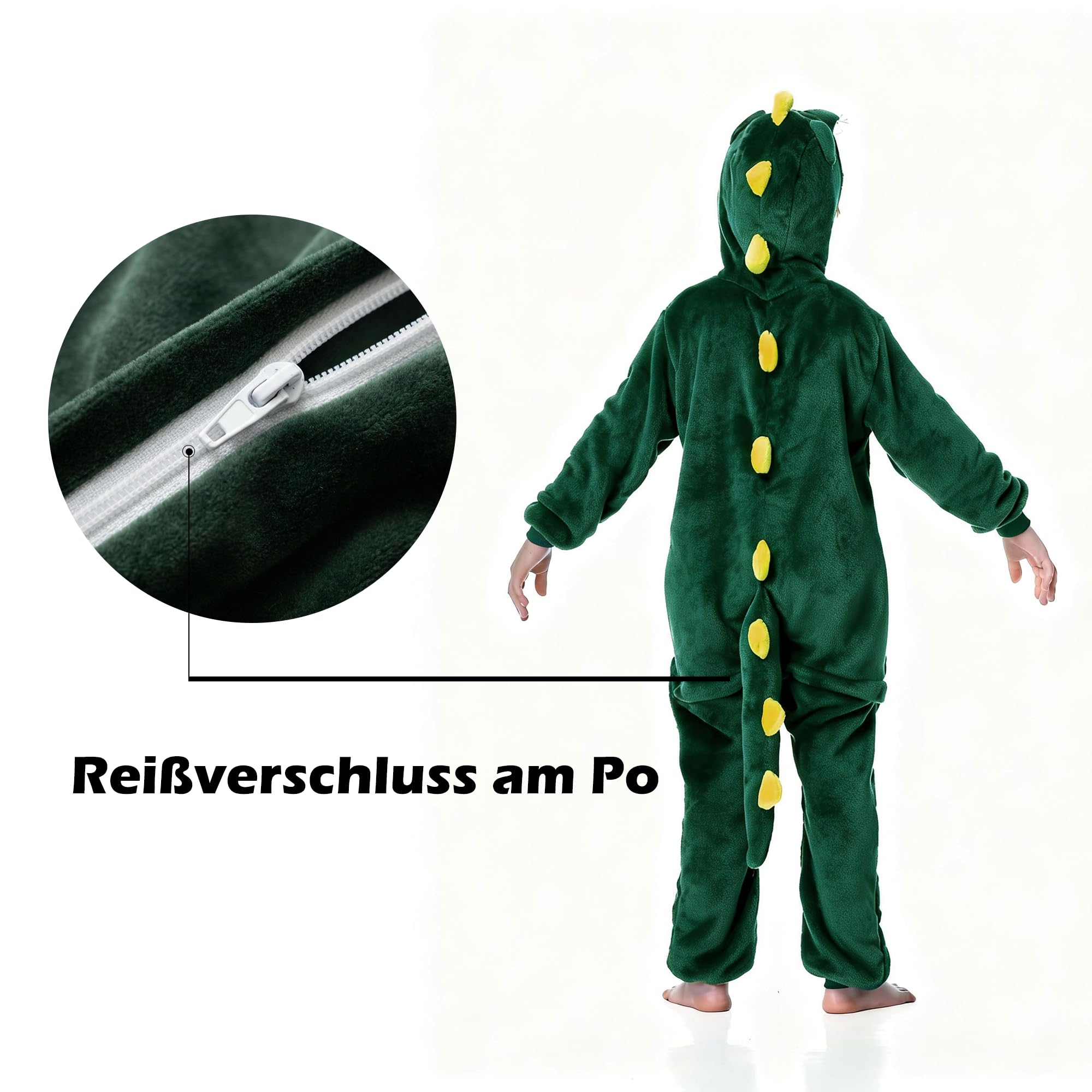 Fairycos Dino Jumpsuit Kinderkostüm 116-122 Dinosaurier