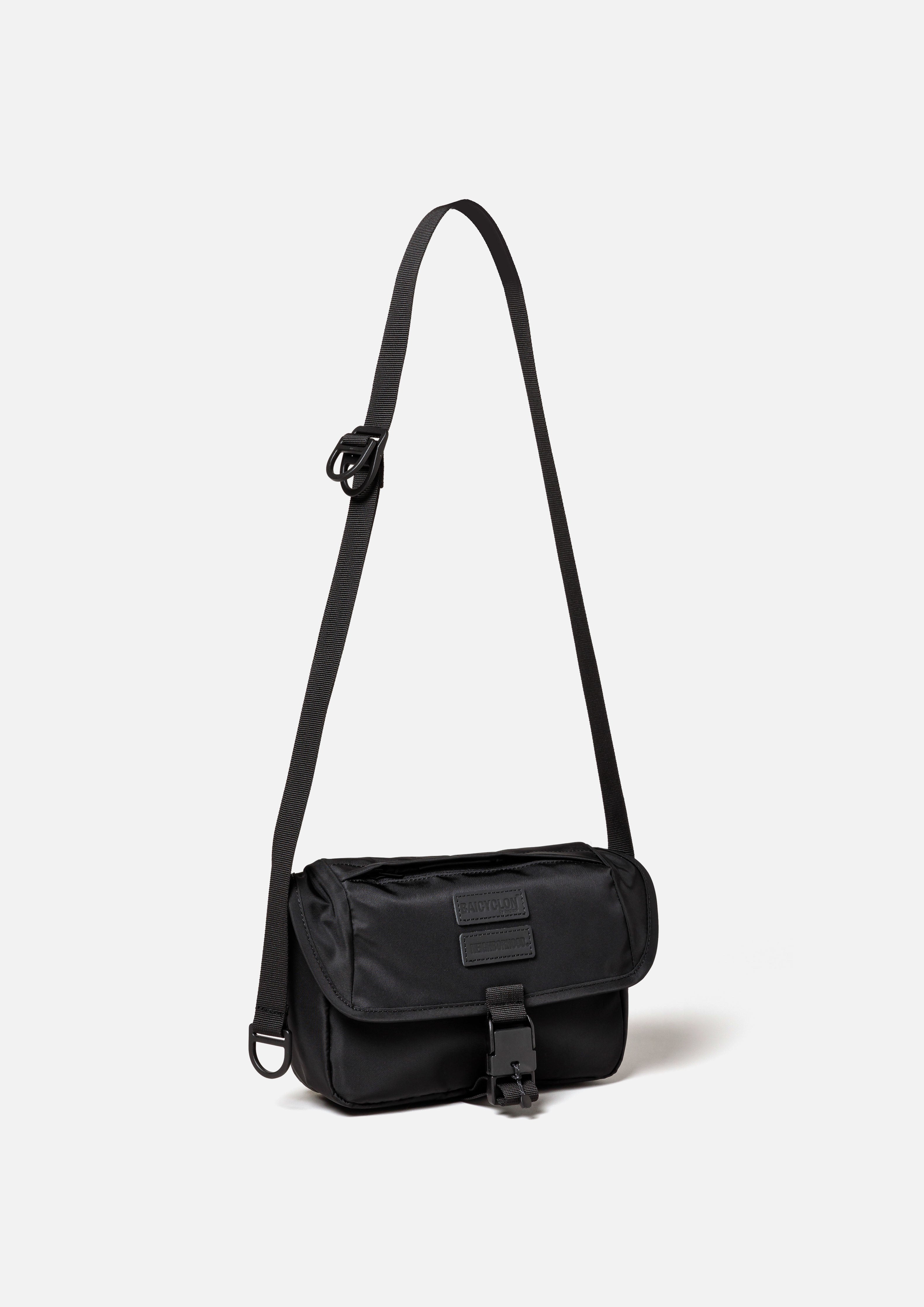 Neighborhood NH x Baicyclon Flap Umhängetasche Schwarz Nylon