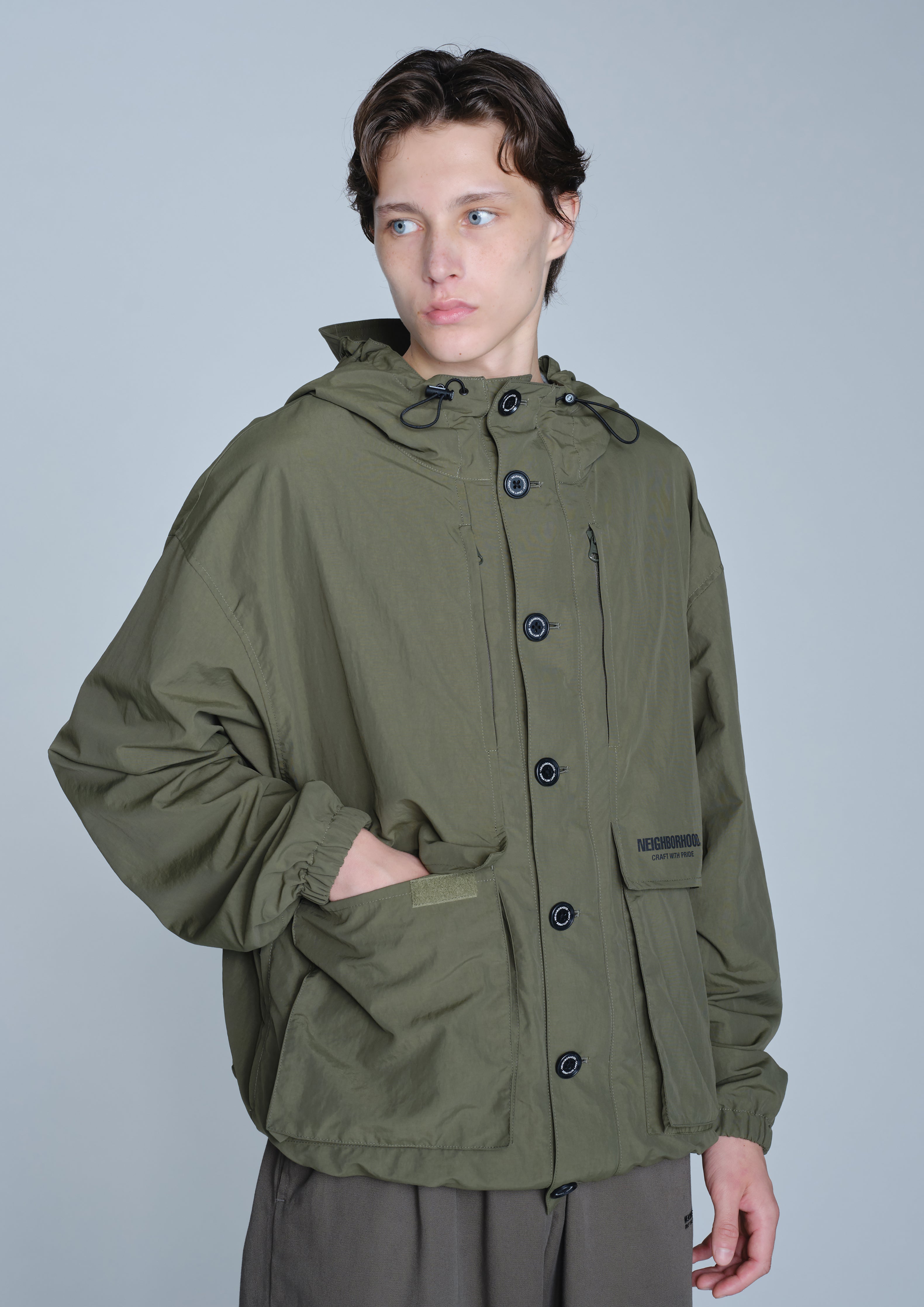 Neighborhood Utility MP Jacket Mountainparka Schwarz Nylon Kapuze