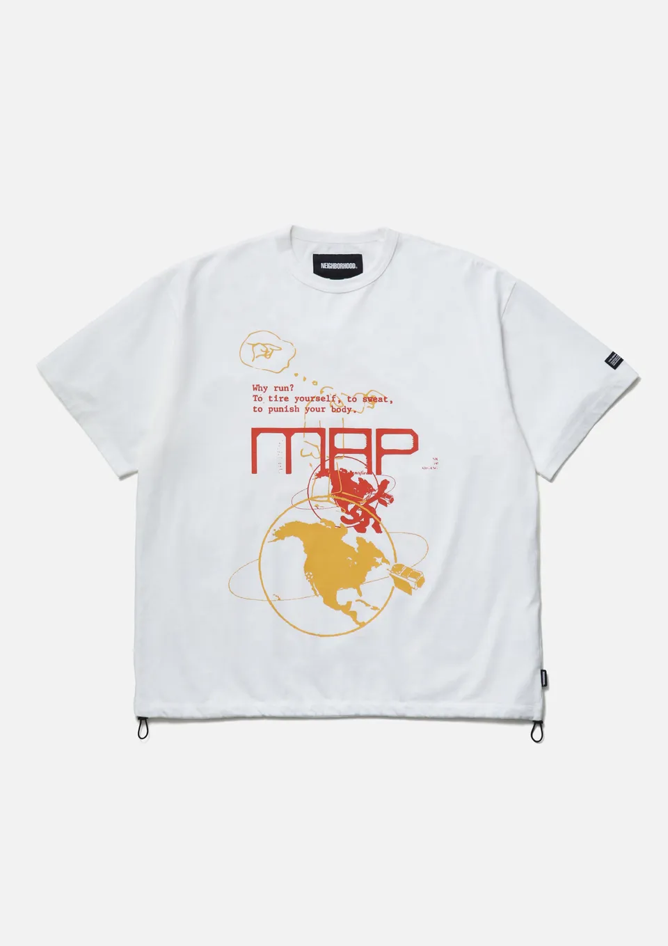 Neighborhood Map Crewneck SS T-Shirt Weiß Baumwolle