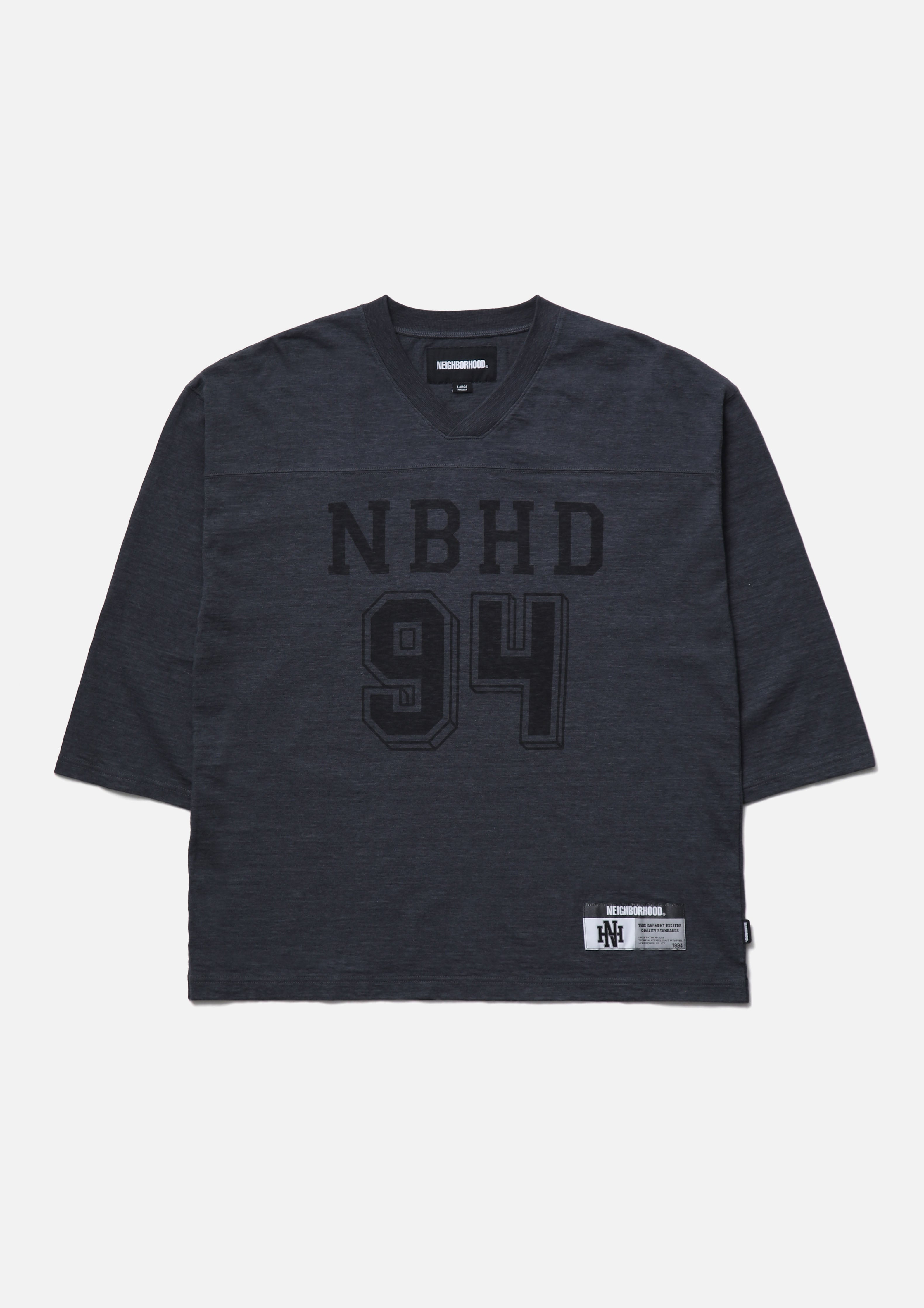 Neighborhood Football Shirt T-Shirt Schwarz 94 Print