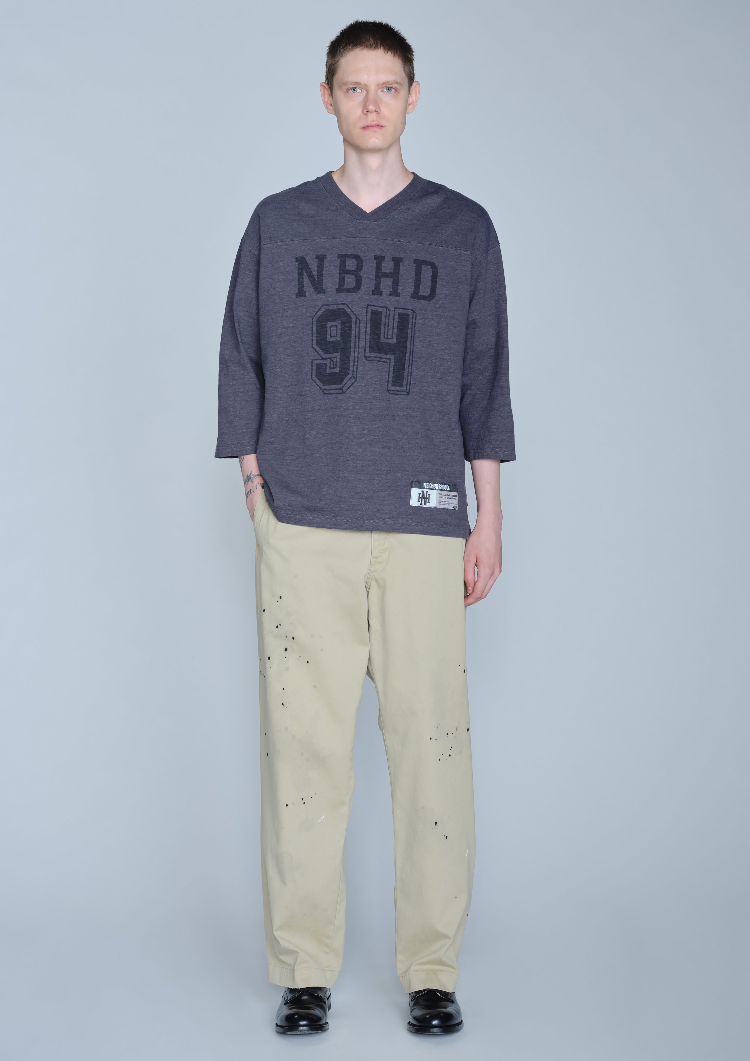 Neighborhood Football Shirt T-Shirt Schwarz 94 Print