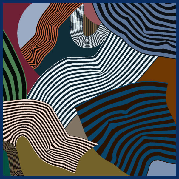 Barbieri Foulard Waves Seidentuch 100x100 Seide