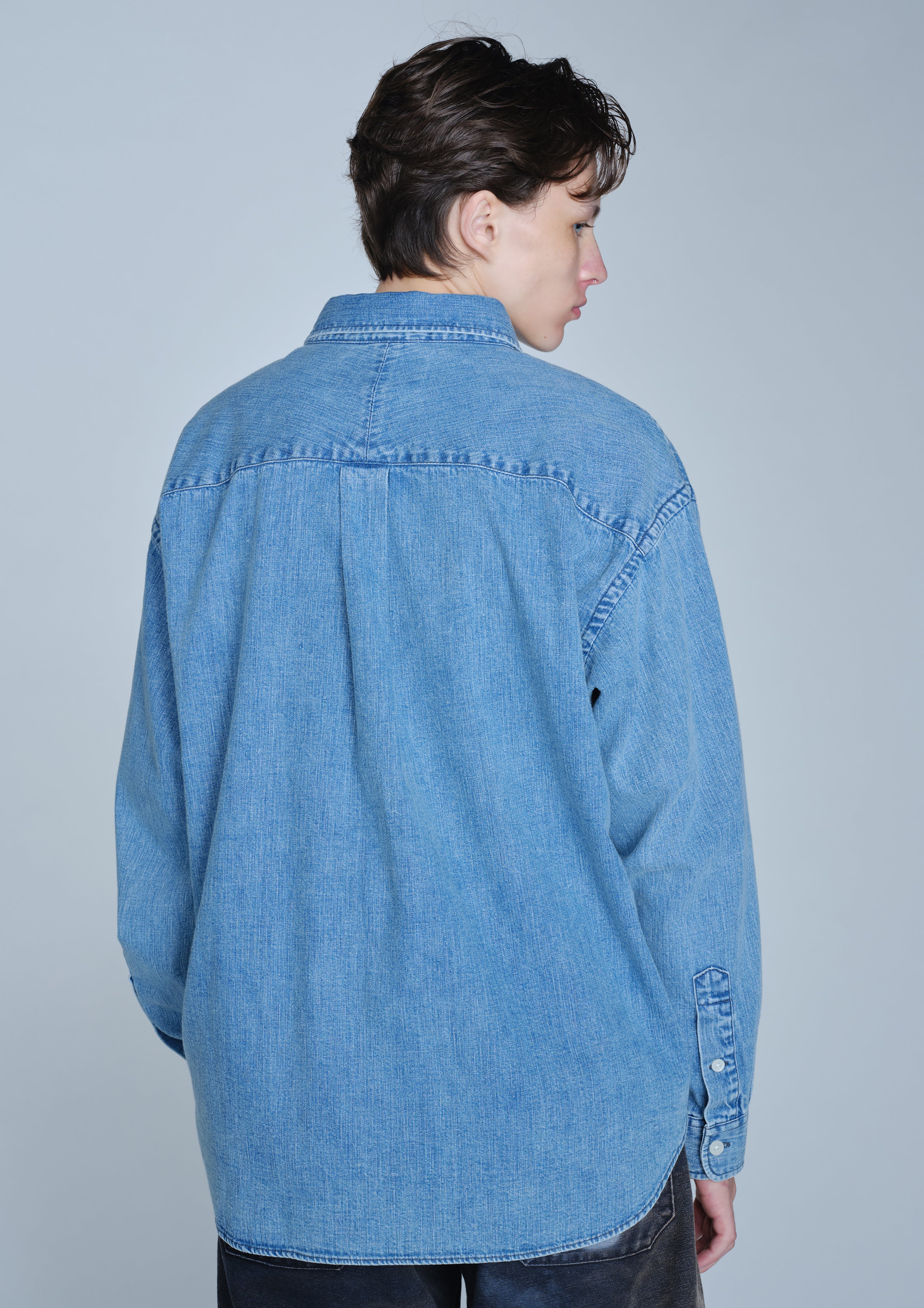 Neighborhood Denim BD Shirt LS Denimhemd Indigo 7.8oz