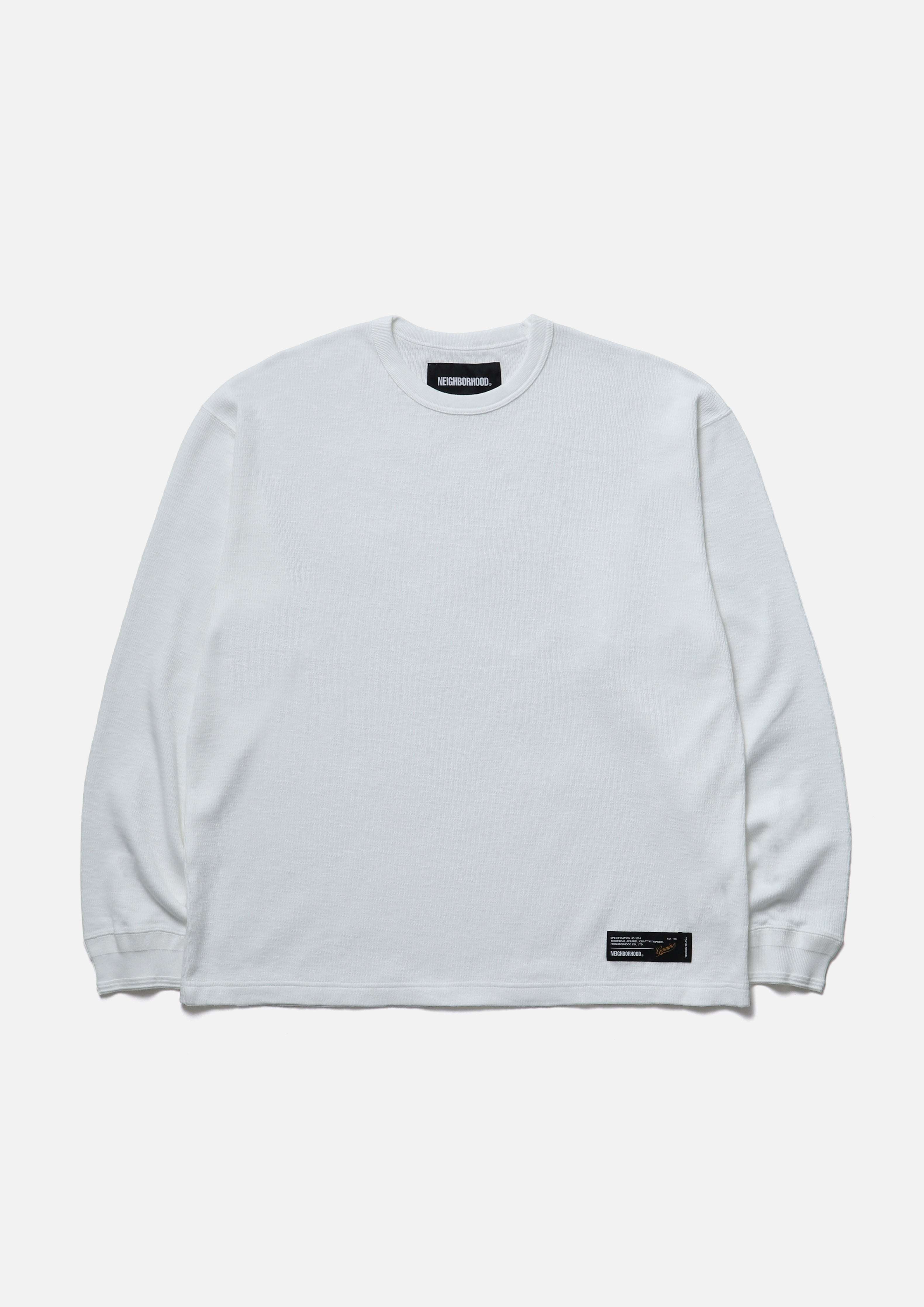 Neighborhood Honeycomb Crewneck LS Longsleeve Schwarz Waffle