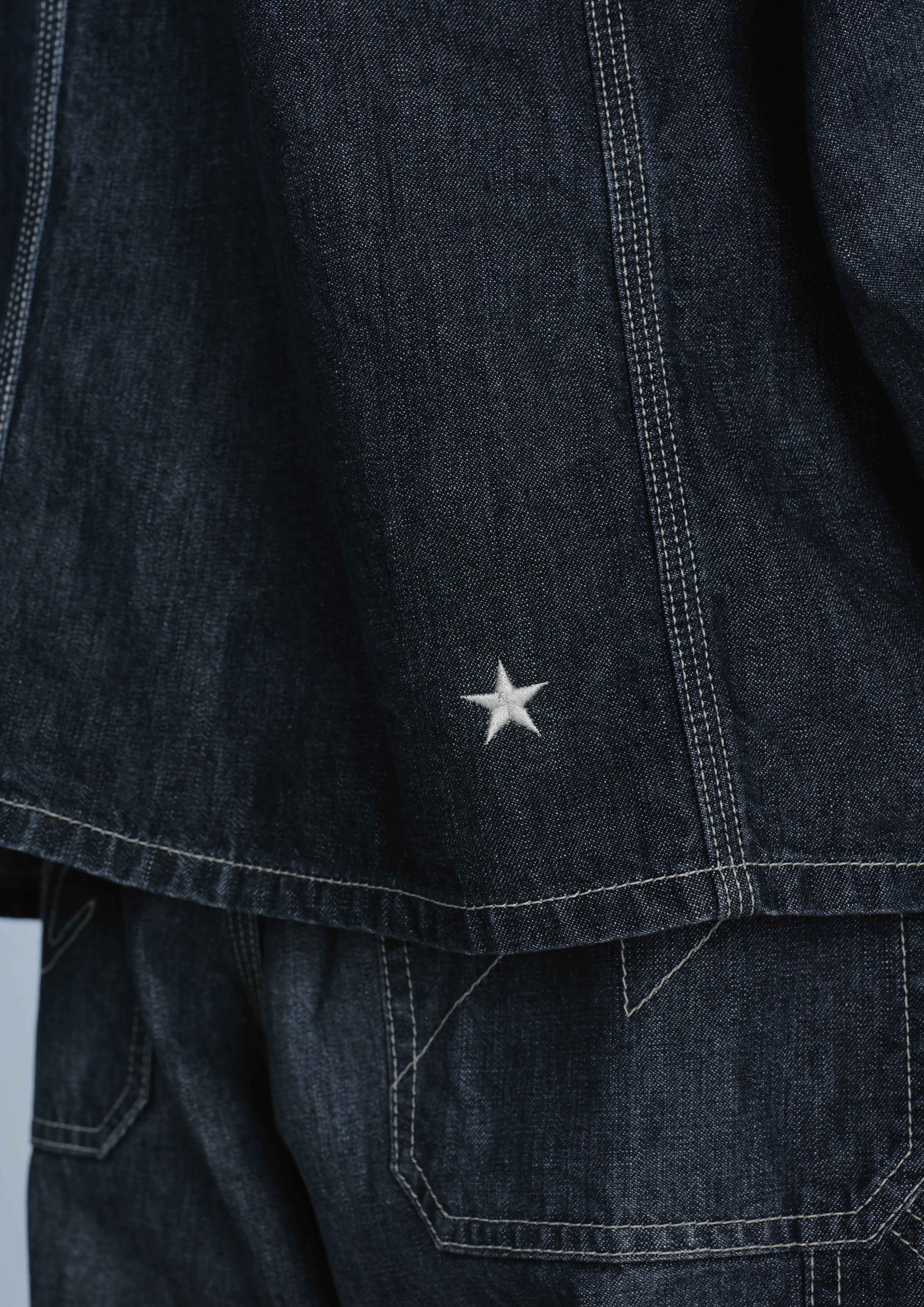 Neighborhood NH x M&M Coverall Jacke Jeans Indigo 11oz