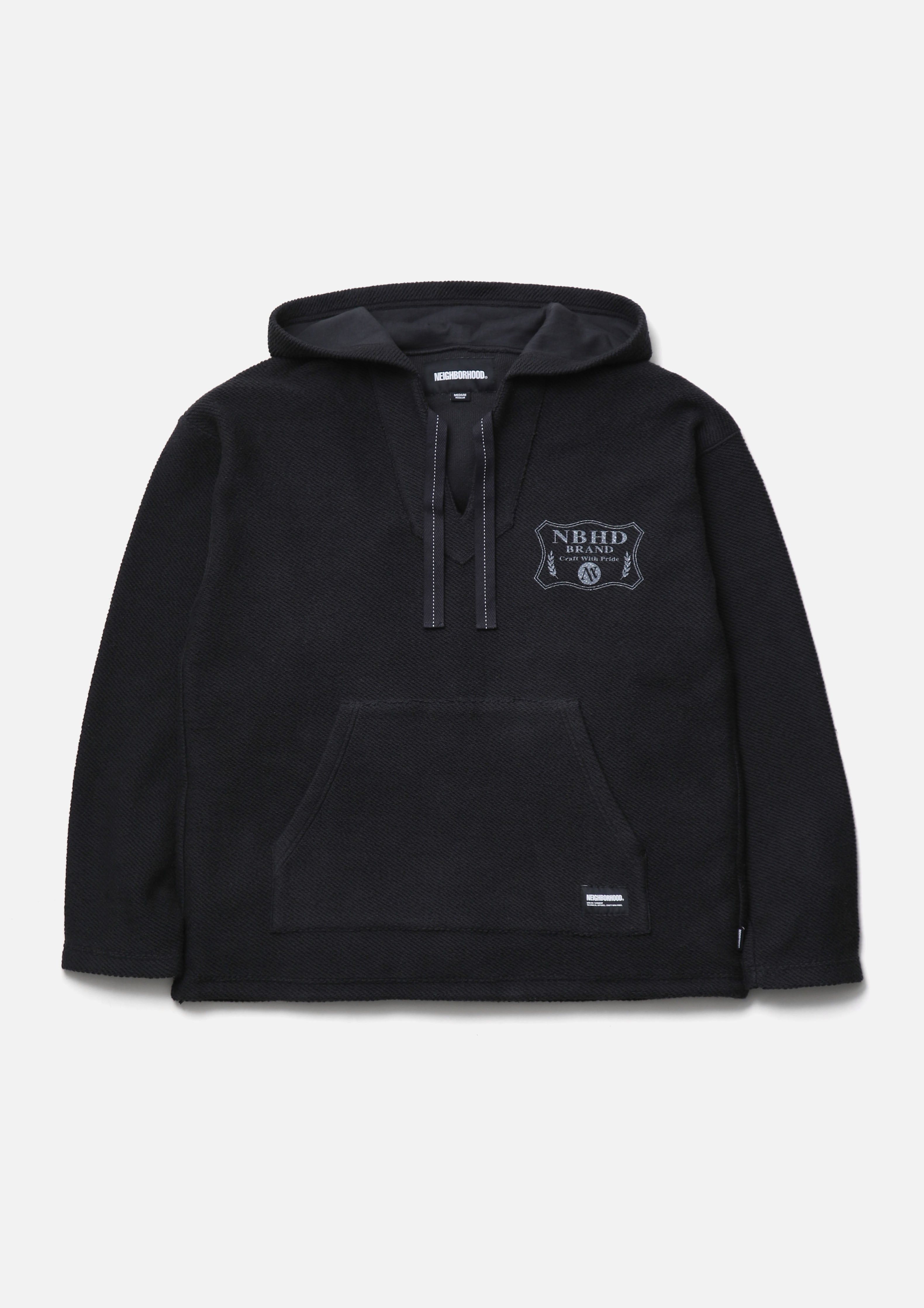 Neighborhood Baja Hoodie Kapuzenpullover Charcoal Baumwolle