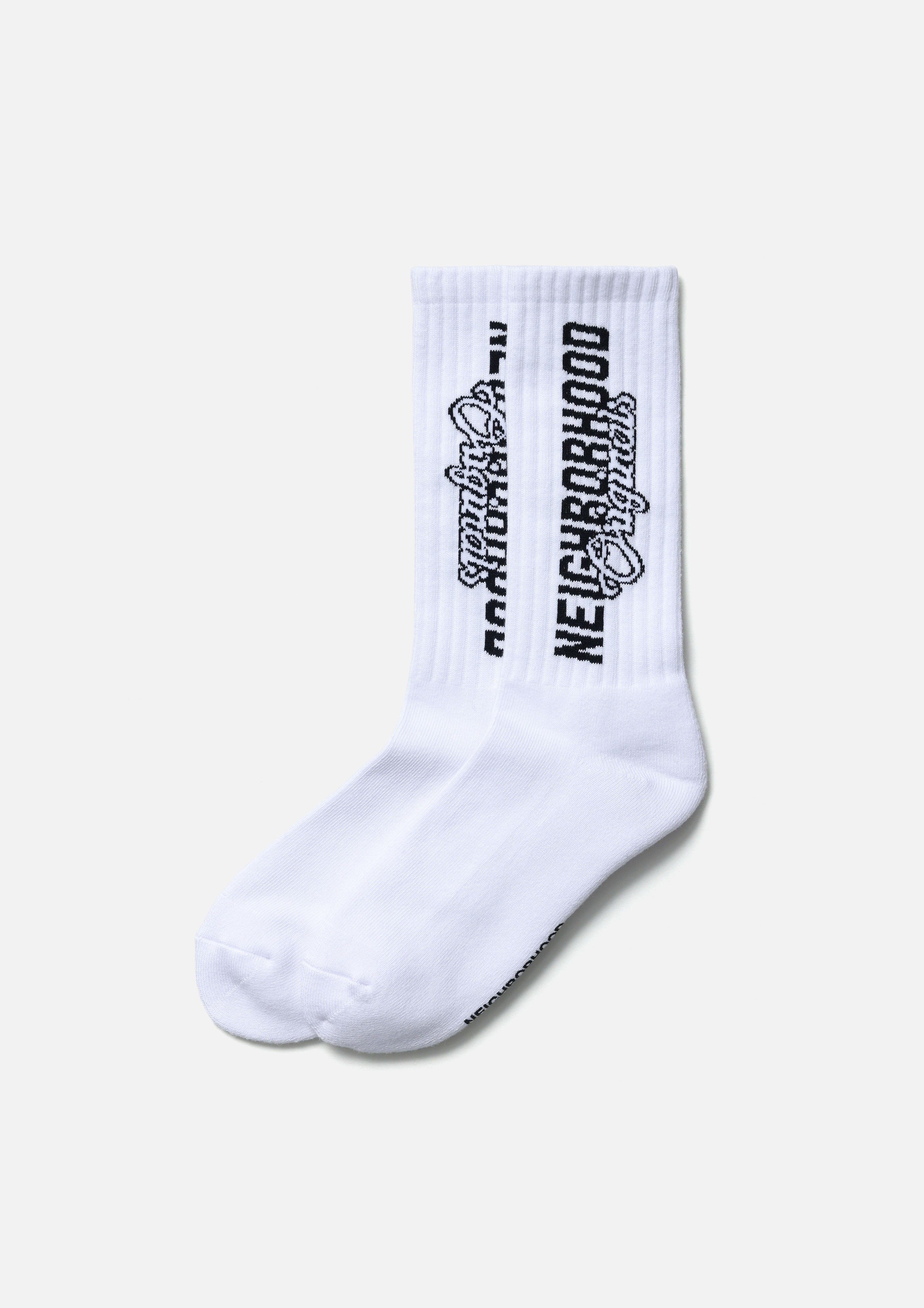 Neighborhood Logo Socks Socken Schwarz Baumwolle