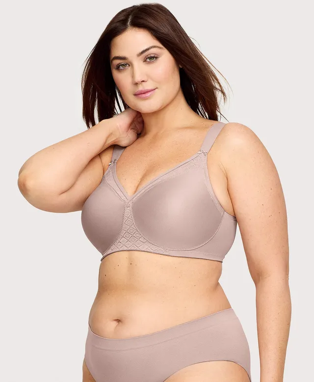 Glamorise MagicLift T-Shirt-BH Taupe bügellos nahtlos