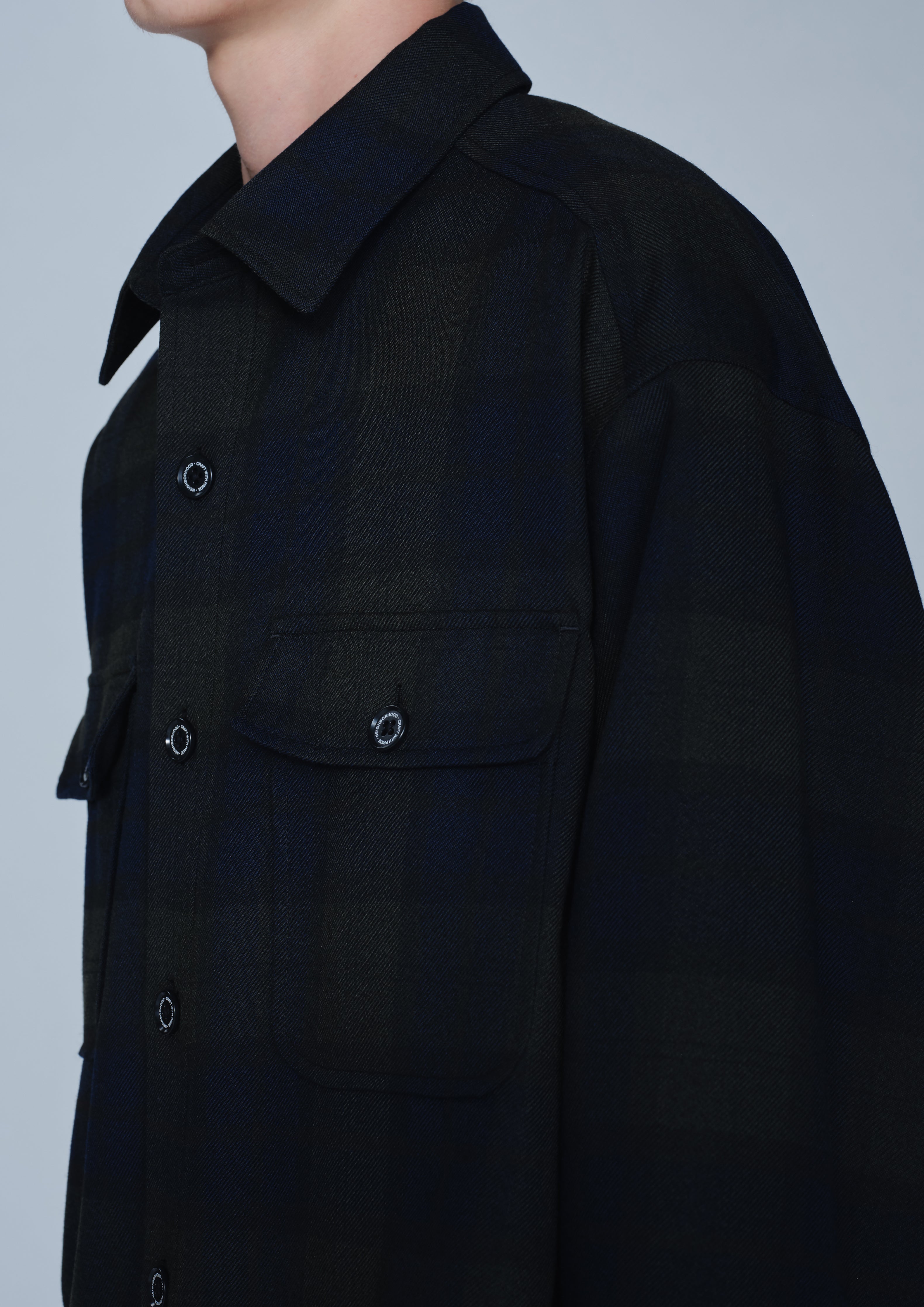 Neighborhood CPO Shirt LS Überhemd Black Tech-Tweed