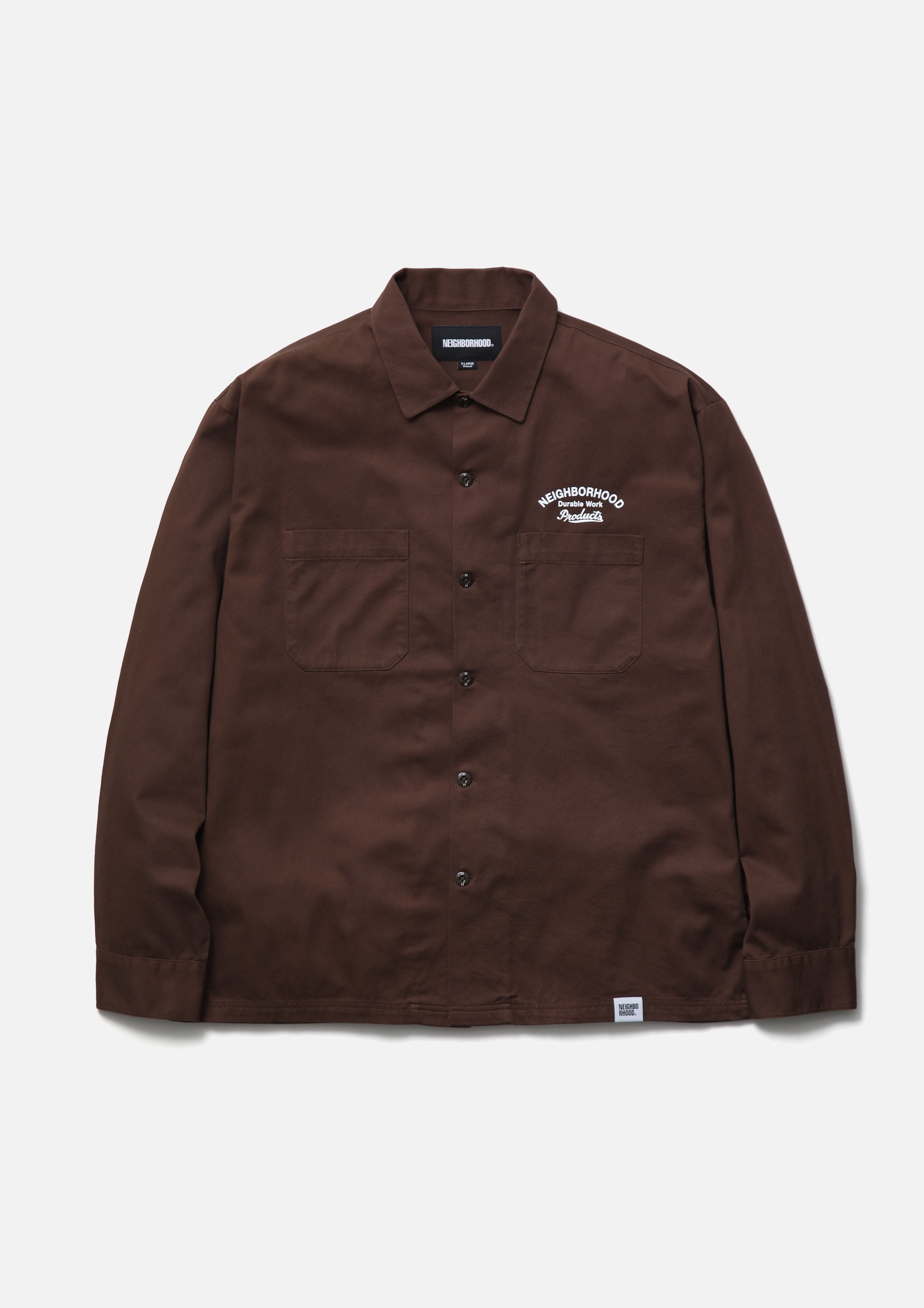 Neighborhood Classic Work Shirt LS Hemd Blaugrau