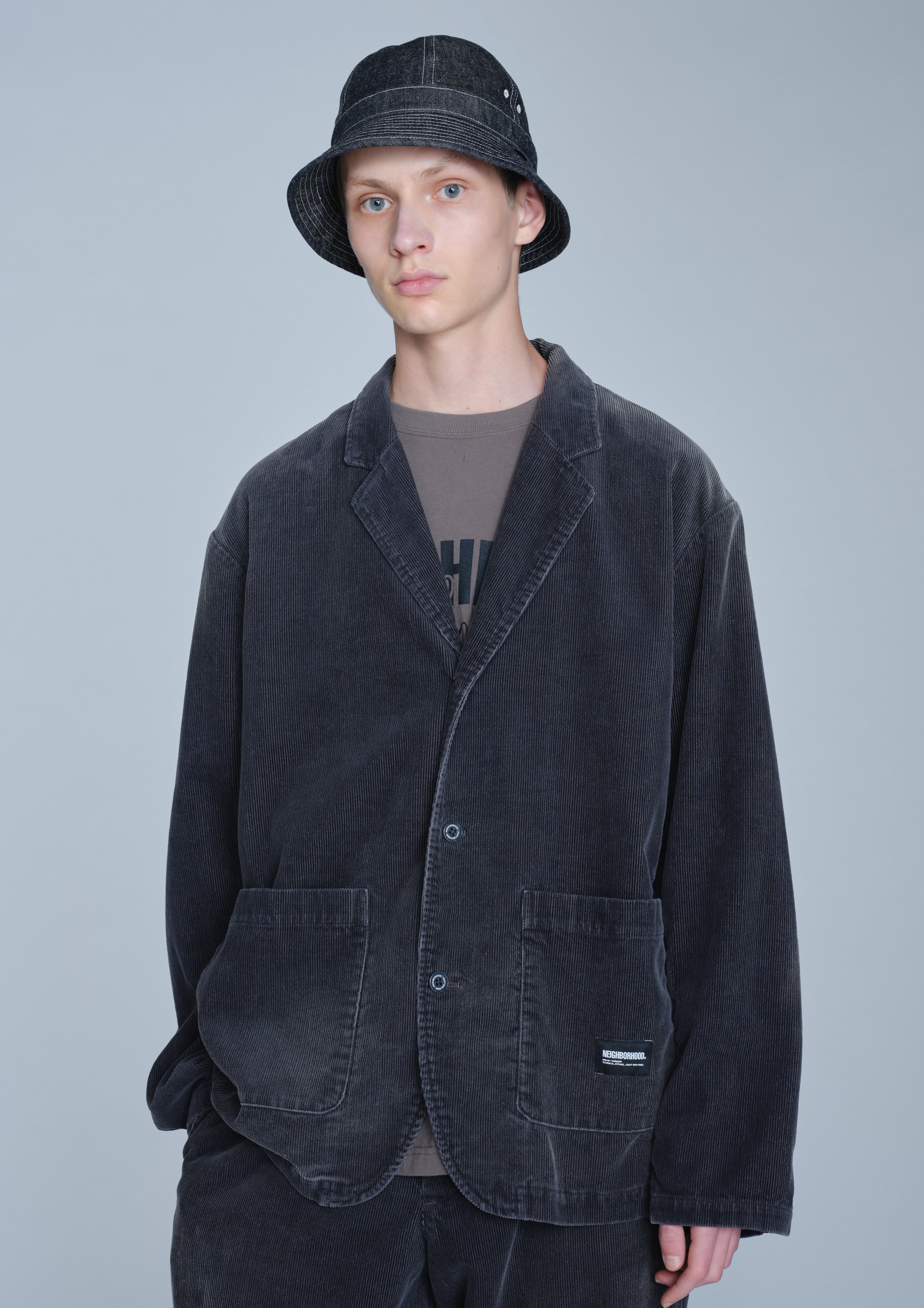 Neighborhood Washed Corduroy 3B Jacke Olive Drab Cord