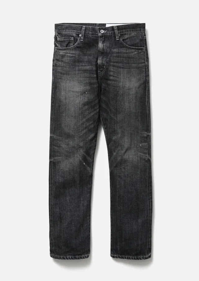 Neighborhood Washed Denim DP Mid Pants Jeans Schwarz 12oz