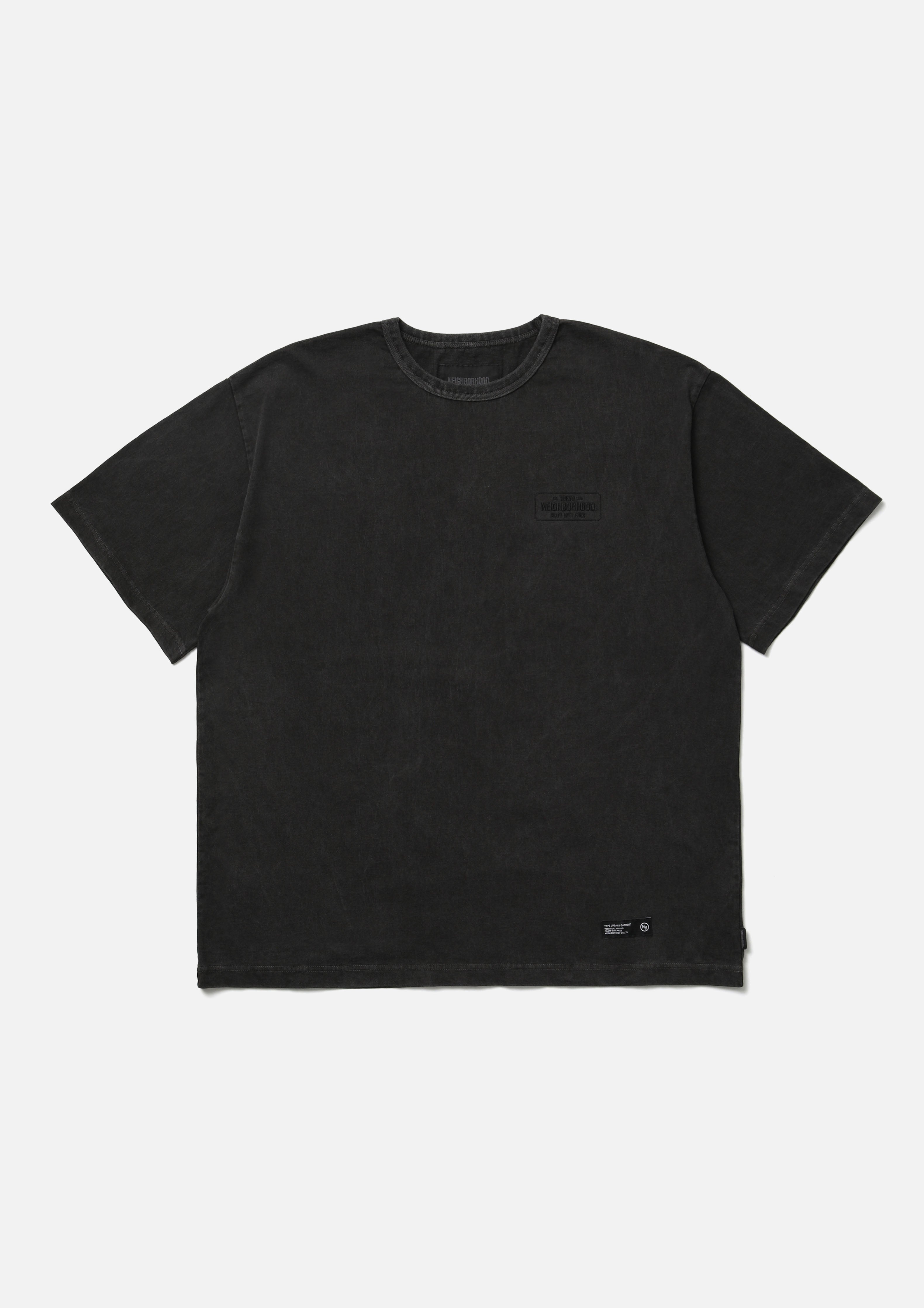 Neighborhood Pigment Crewneck SS T-Shirt Orange Kurzarm Stick