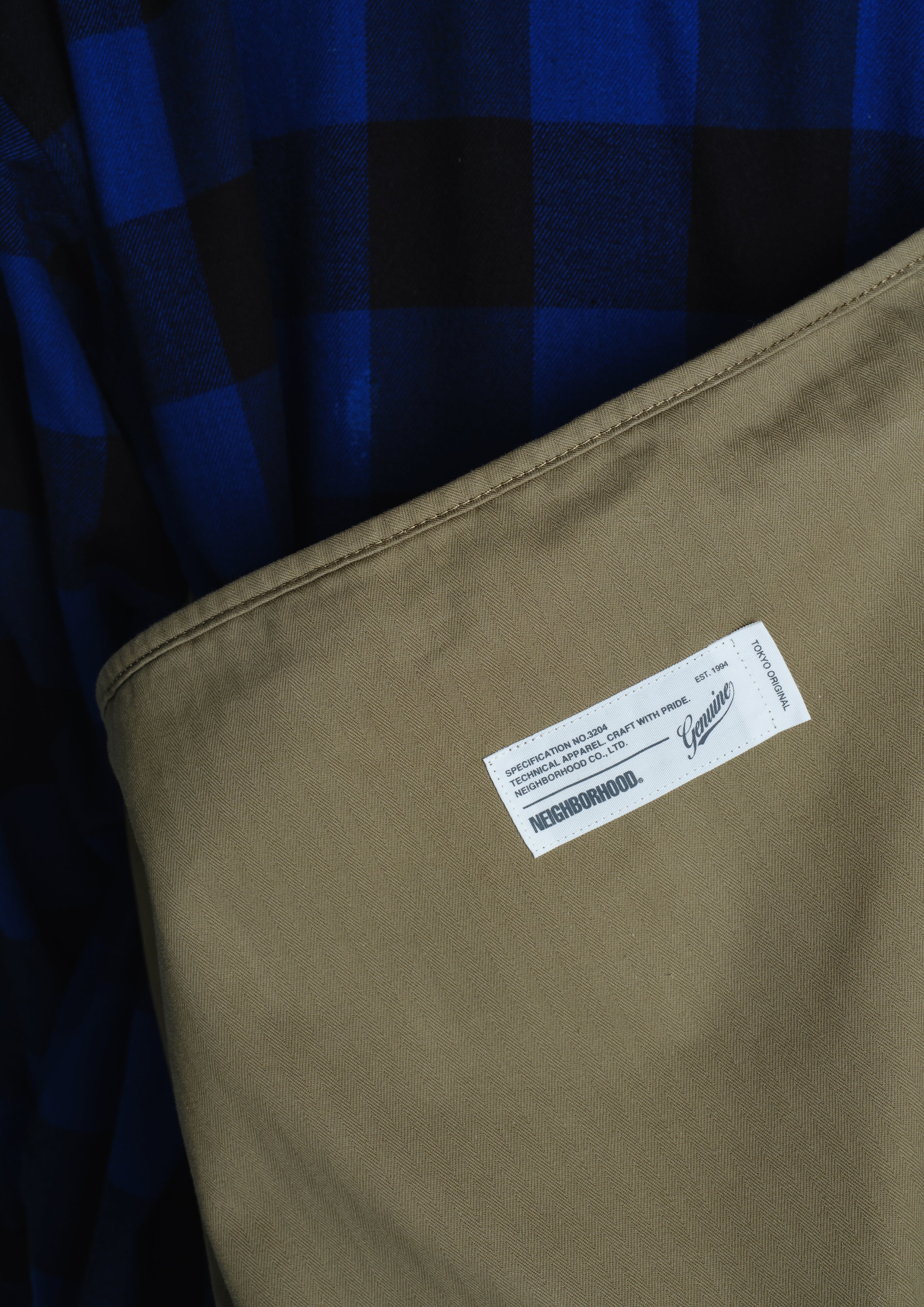Neighborhood HBT Newspaper Bag Tasche Schwarz Fischgrät