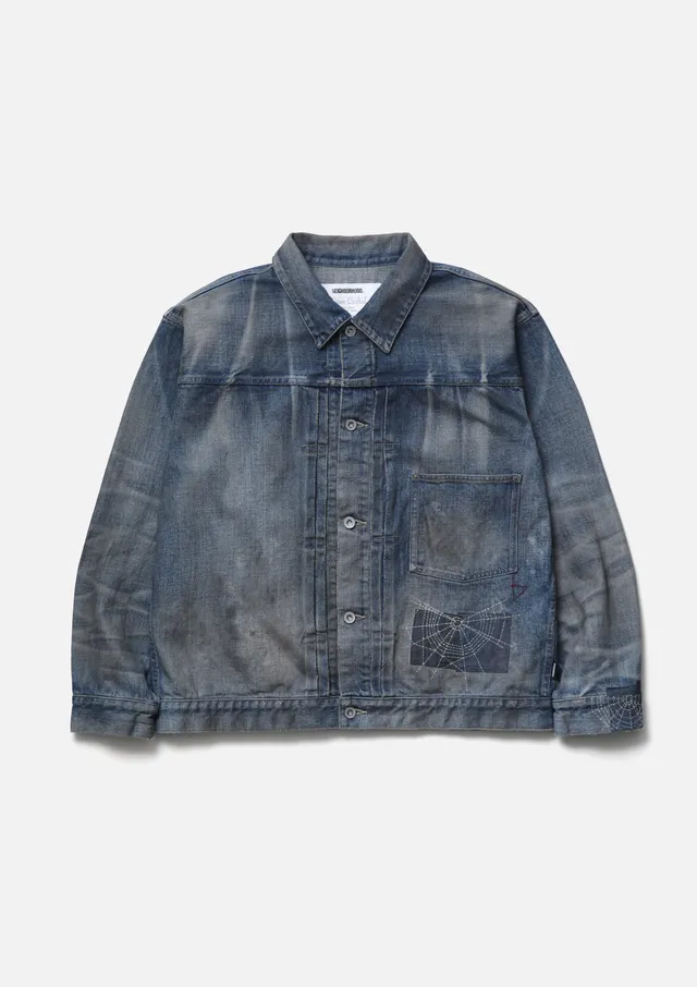 Neighborhood Savage Denim Type-1 Jacke Indigo M 12oz