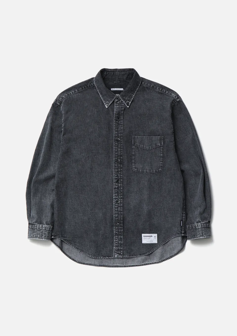 Neighborhood Denim BD Shirt LS Denimhemd Indigo 7.8oz