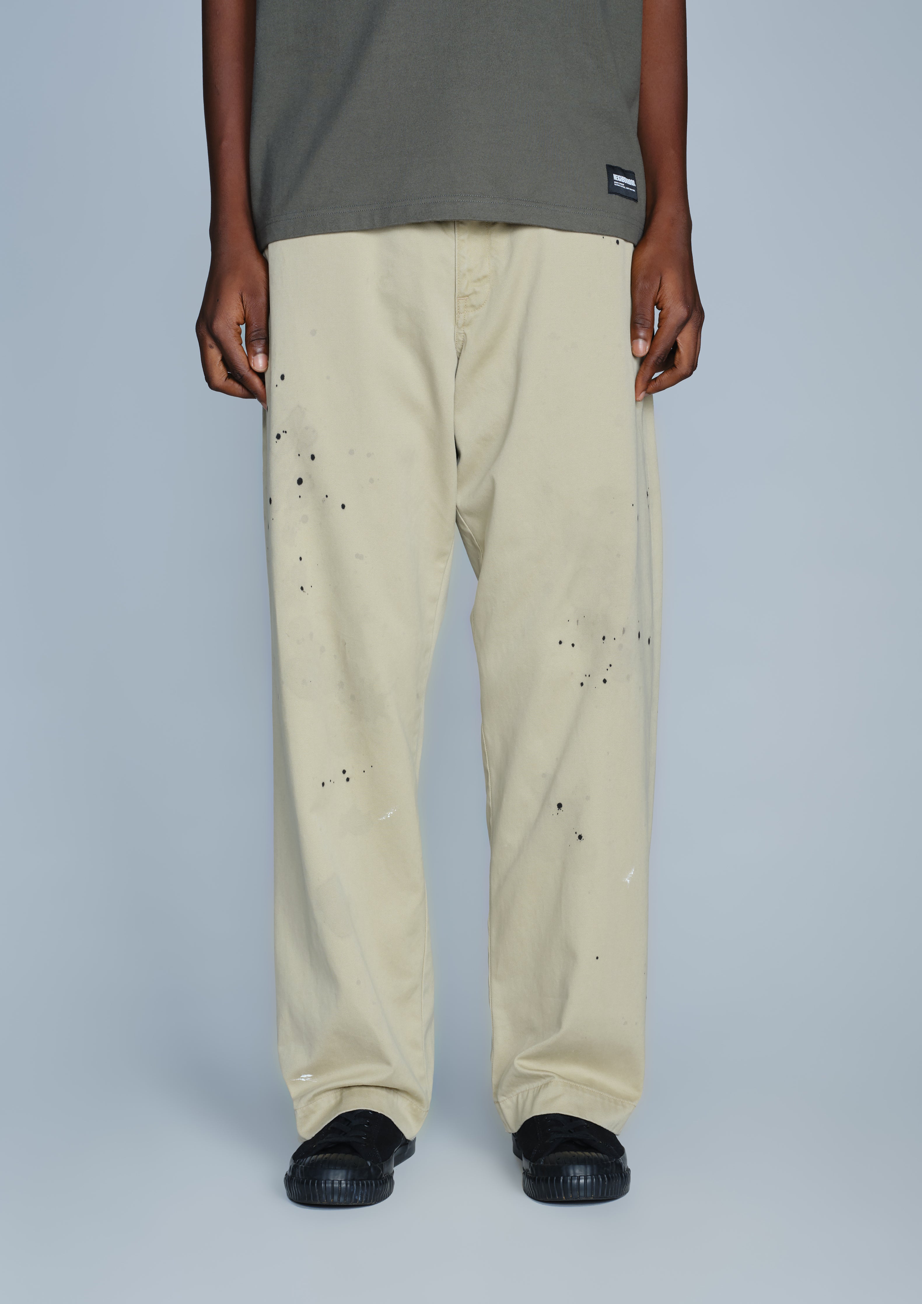 Neighborhood Savage Chino Pants Chinohose Beige Used Baumwolle