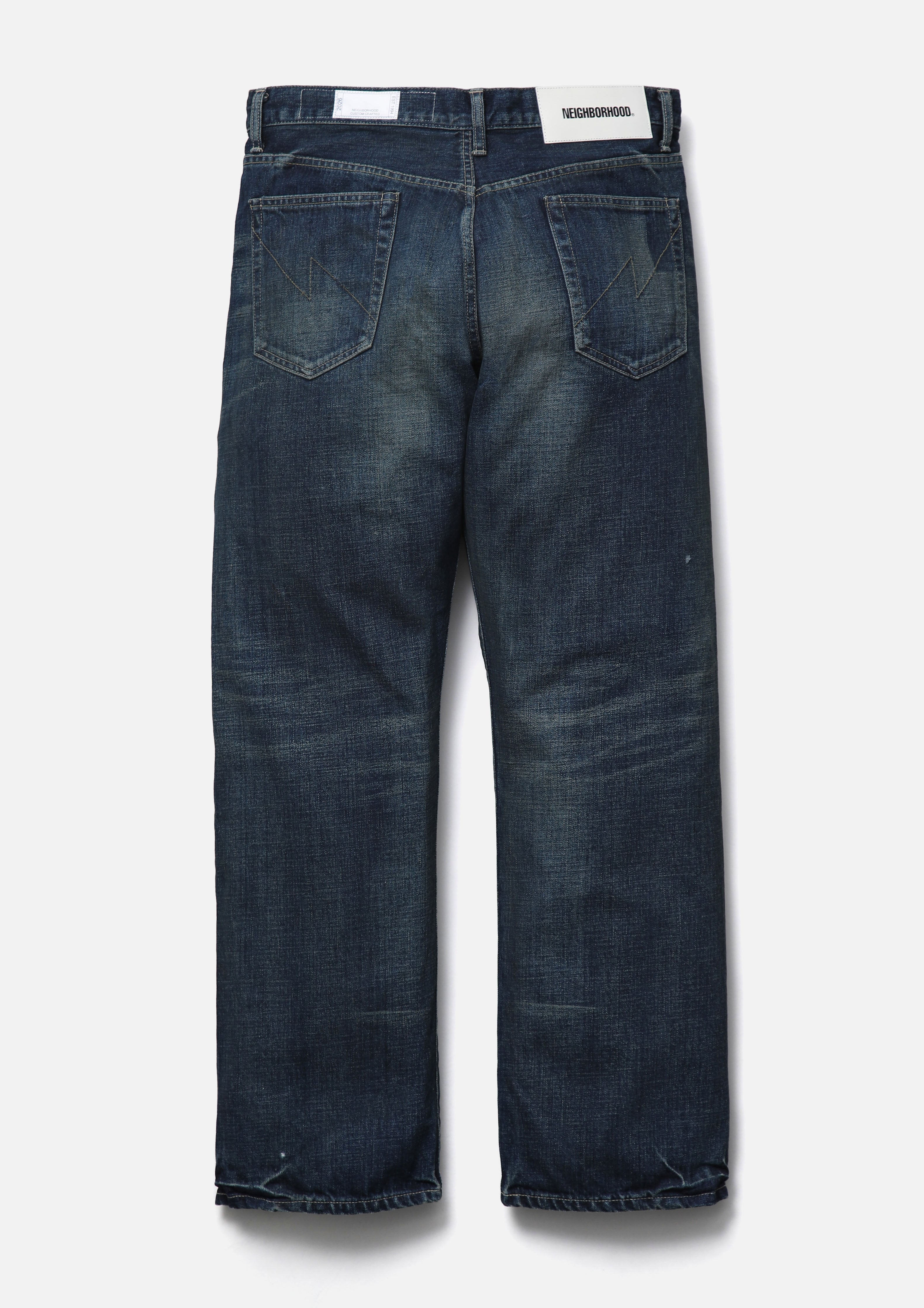 Neighborhood Washed Denim Full Cut Pants Jeans Indigo