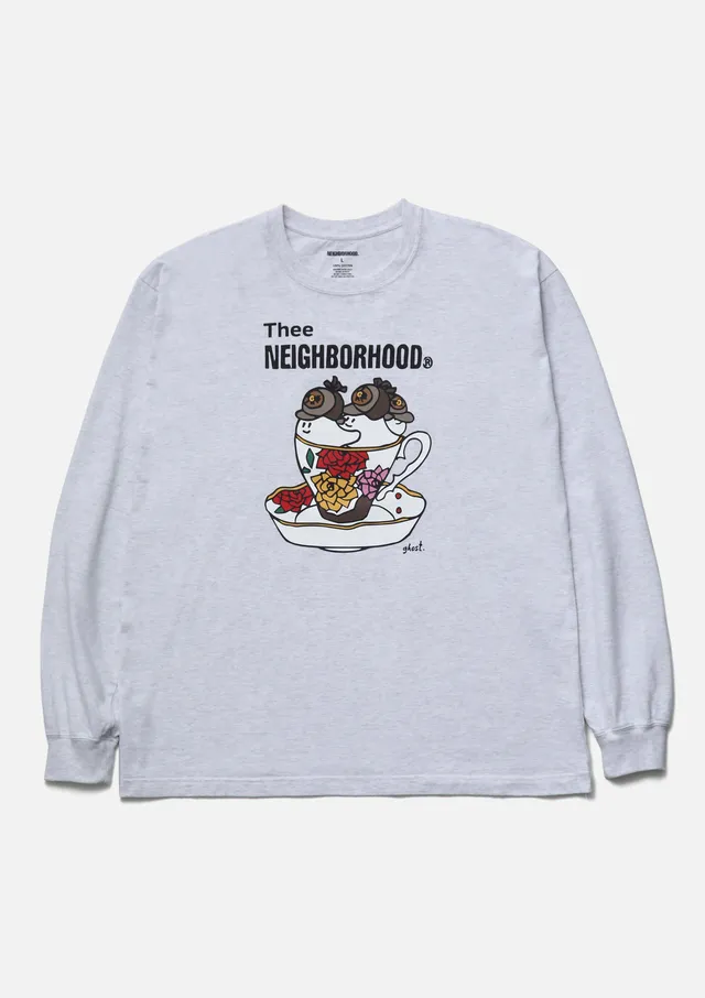 Neighborhood NH Tee LS-7 Langarmshirt Grau Grafikprint