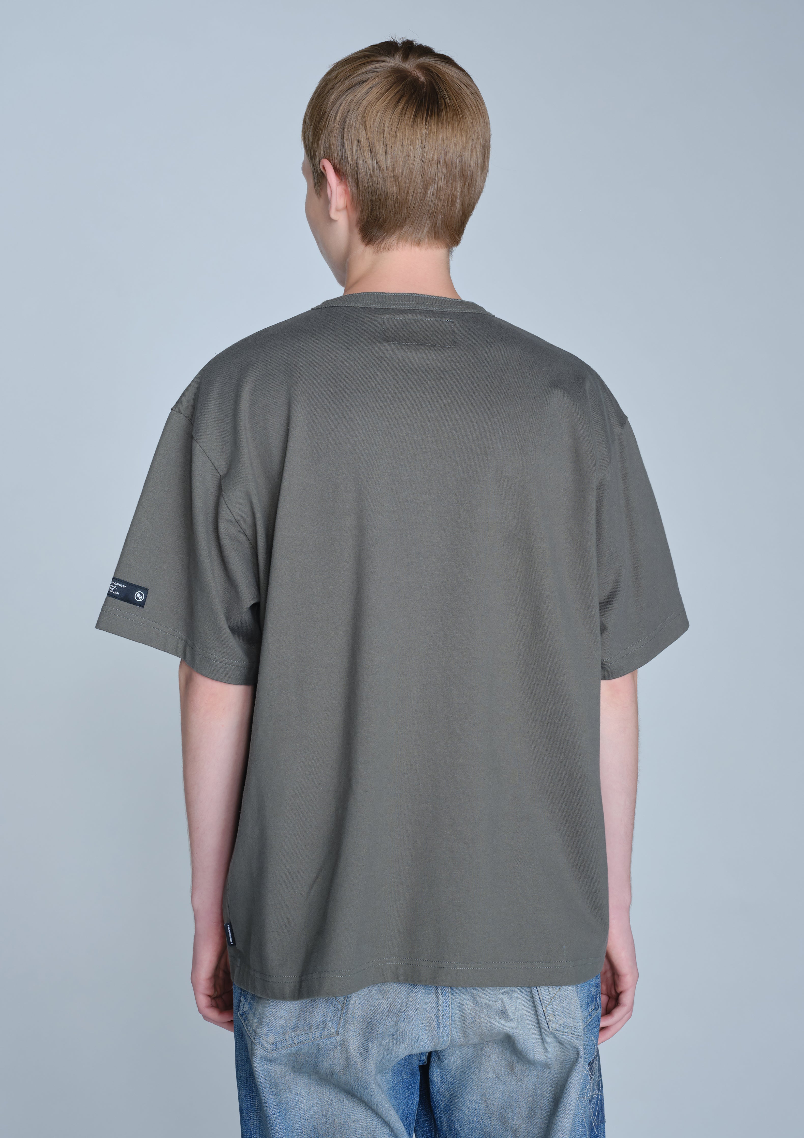 Neighborhood Classic Henley Neck SS Henley-Shirt Schwarz Baumwolle