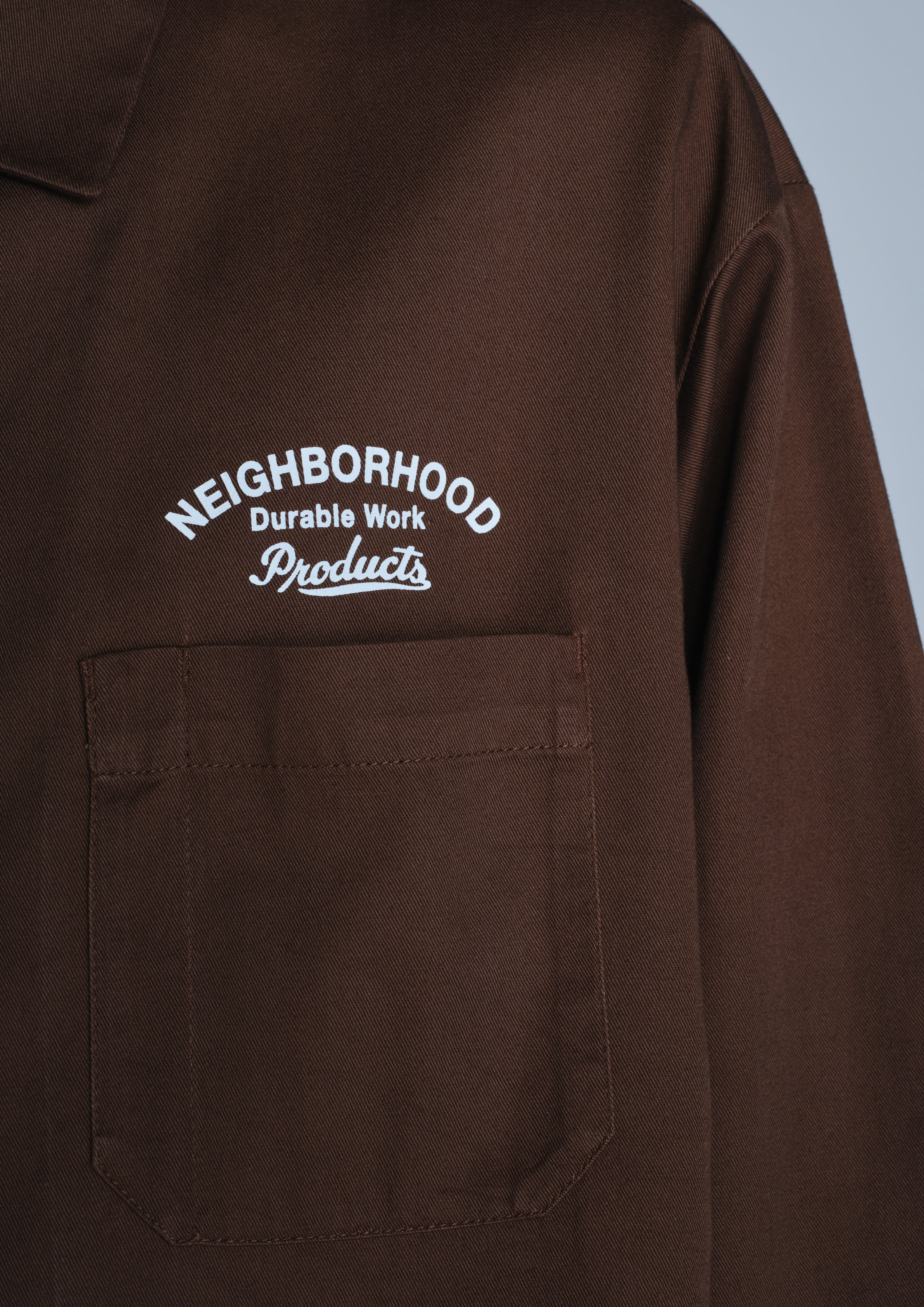 Neighborhood Classic Work Shirt LS Hemd Blaugrau
