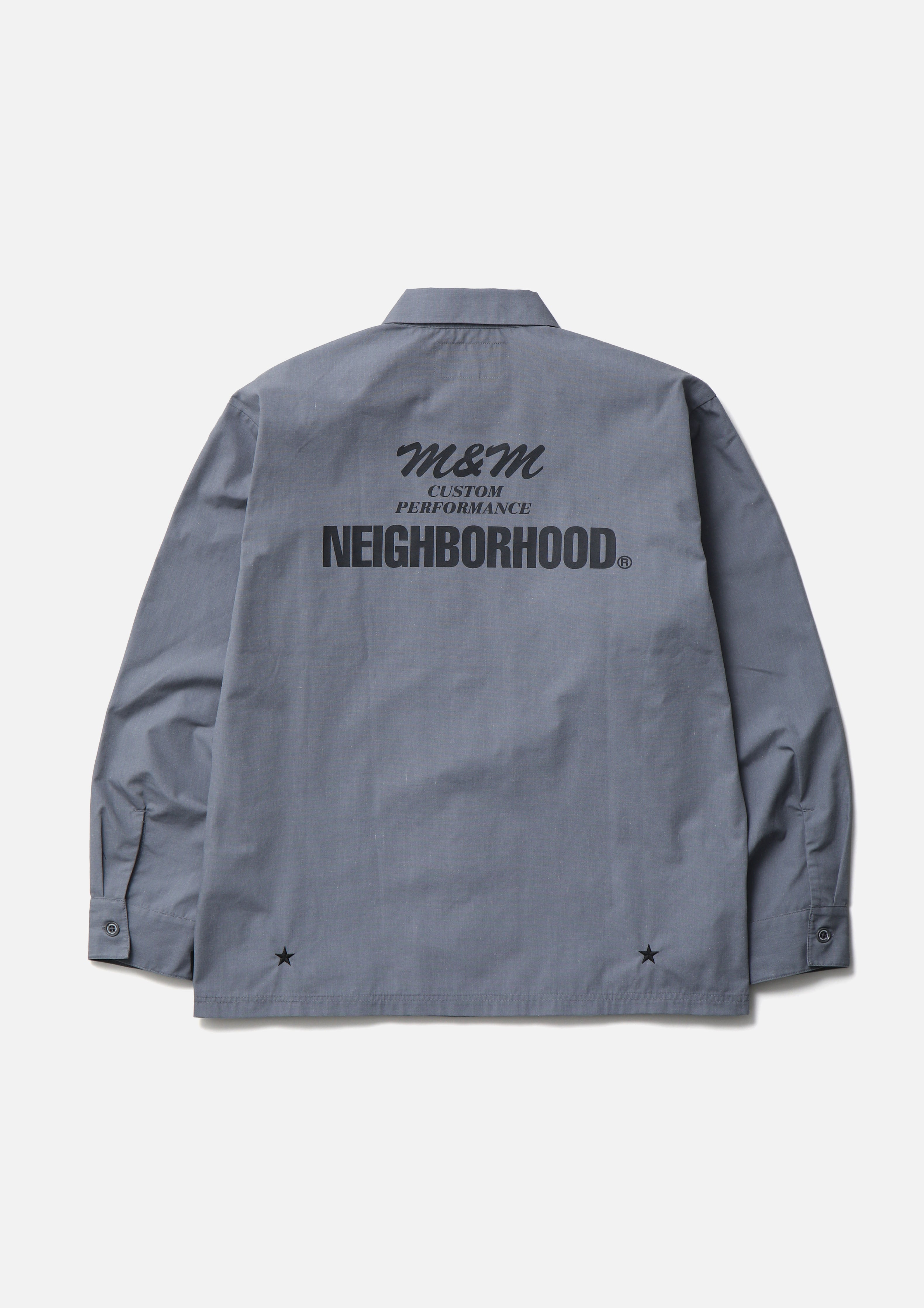 Neighborhood NH x M&M Classic Work Hemd Schwarz Baumwolle