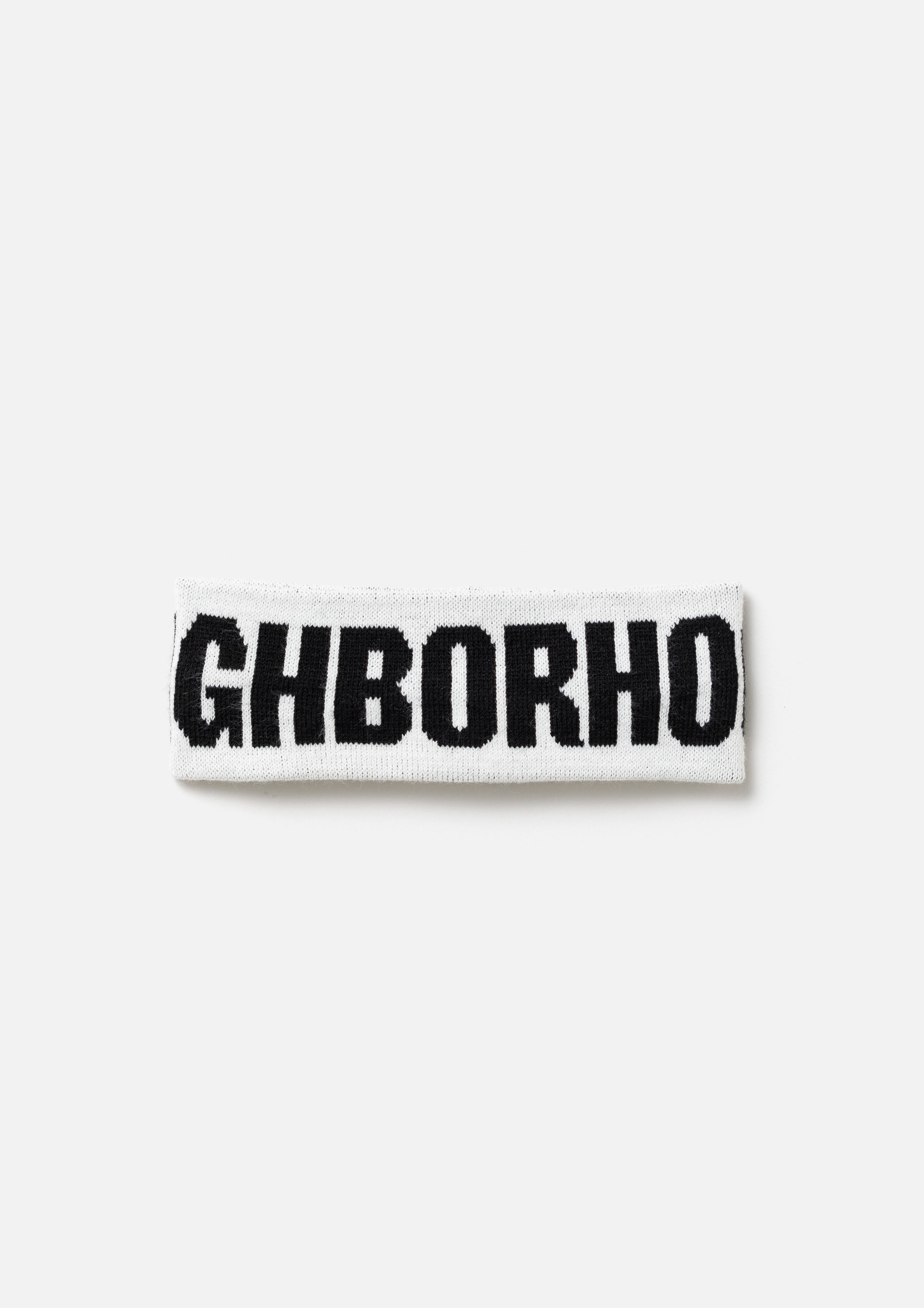 Neighborhood Logo Hair Band Stirnband Weiß
