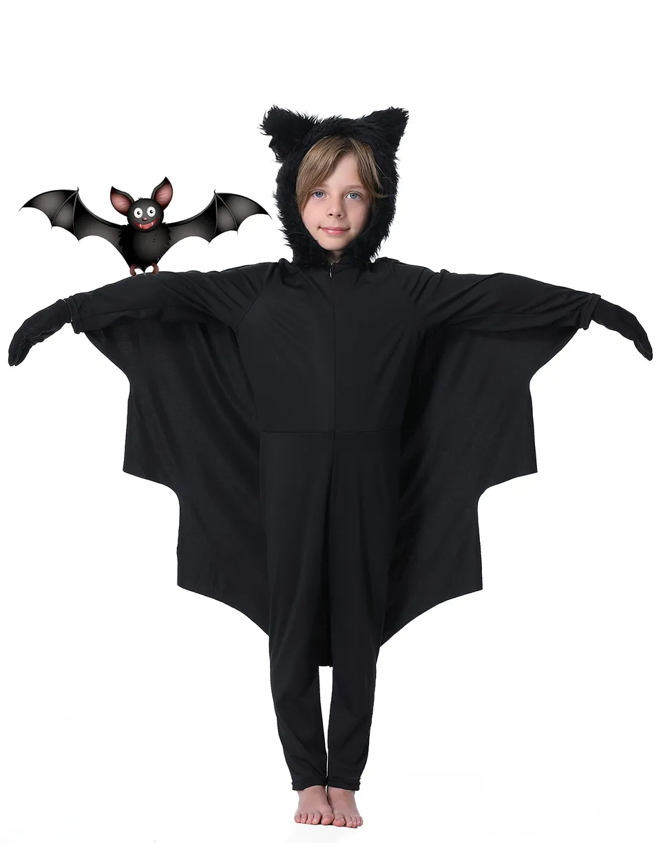 Fairycos Kinderkostüme Fledermaus Kostüm 110-116 für Fasching