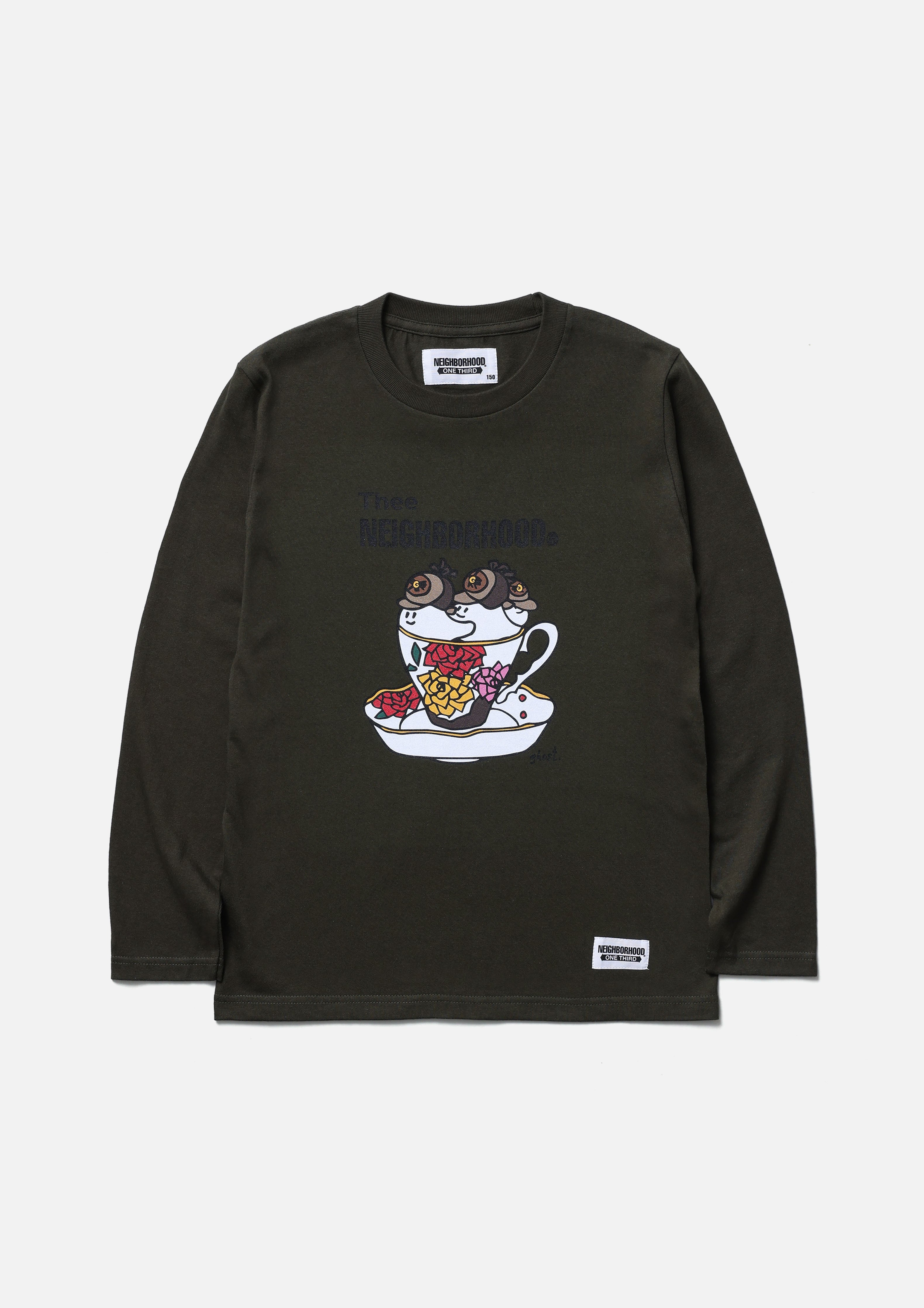 Neighborhood OT Tee LS-4 Longsleeve Weiß 130 Ghost-Print