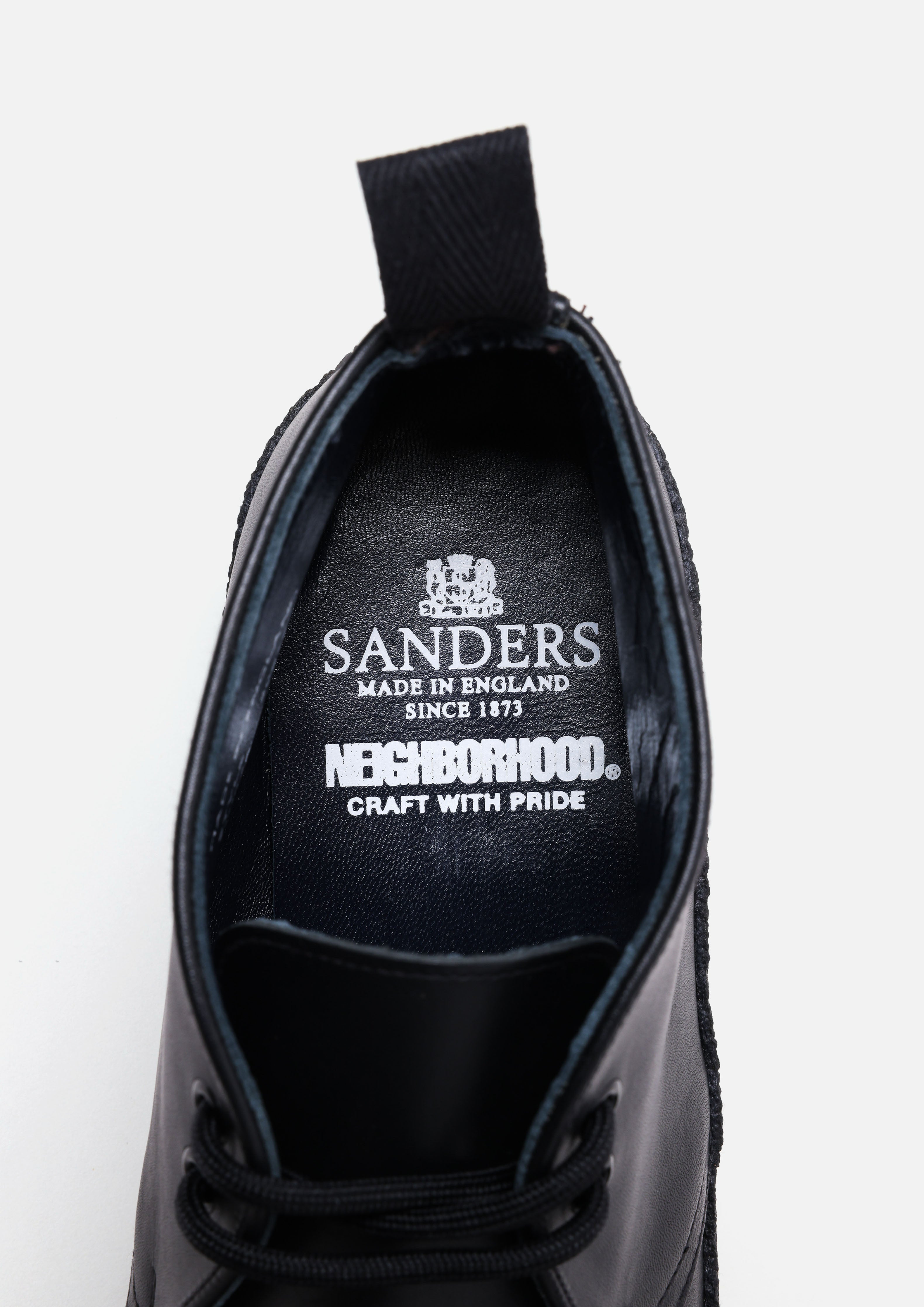 Neighborhood NH x Sanders Brit Chukka Boots Leder Schwarz