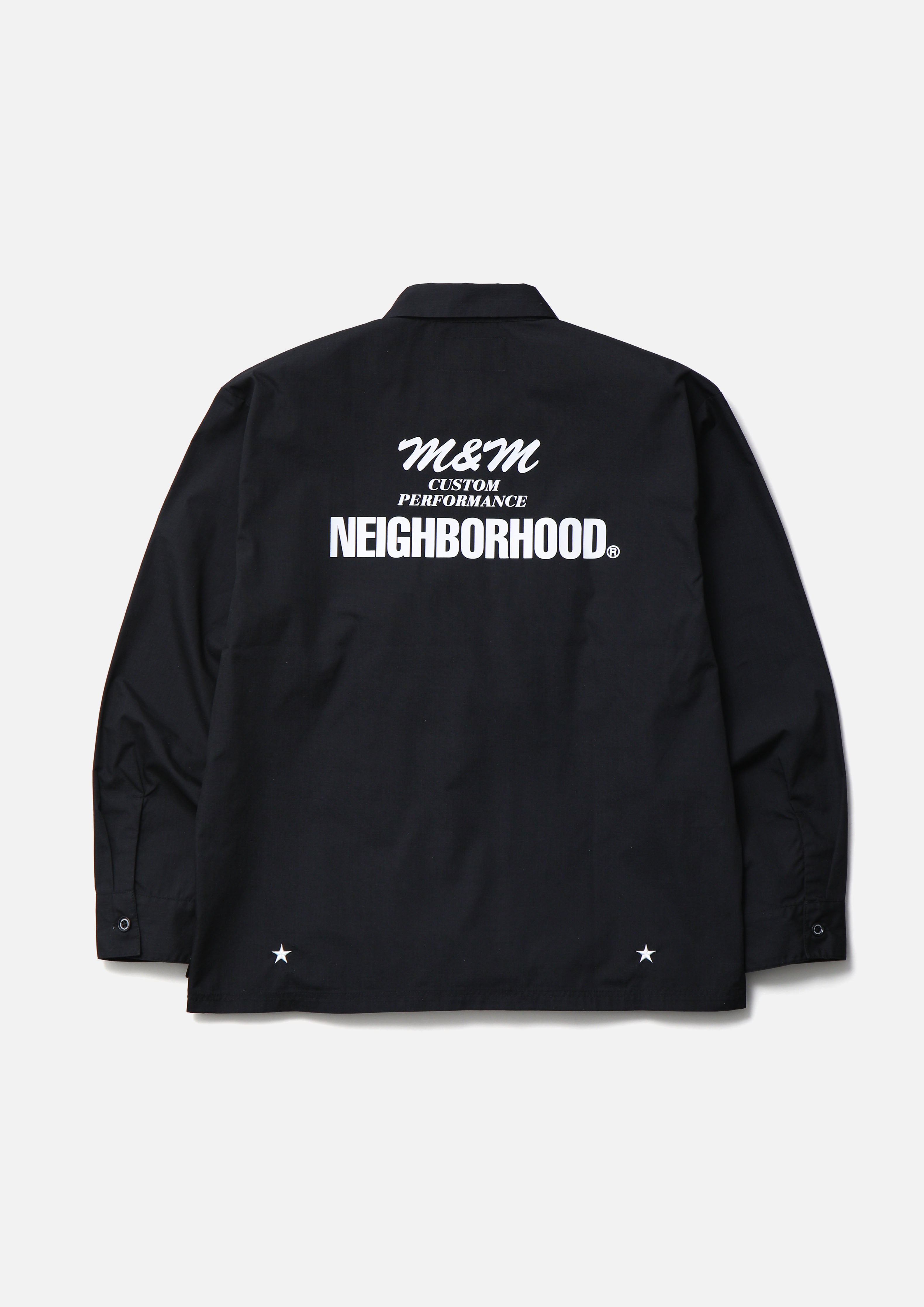 Neighborhood NH x M&M Classic Work Hemd Schwarz Baumwolle