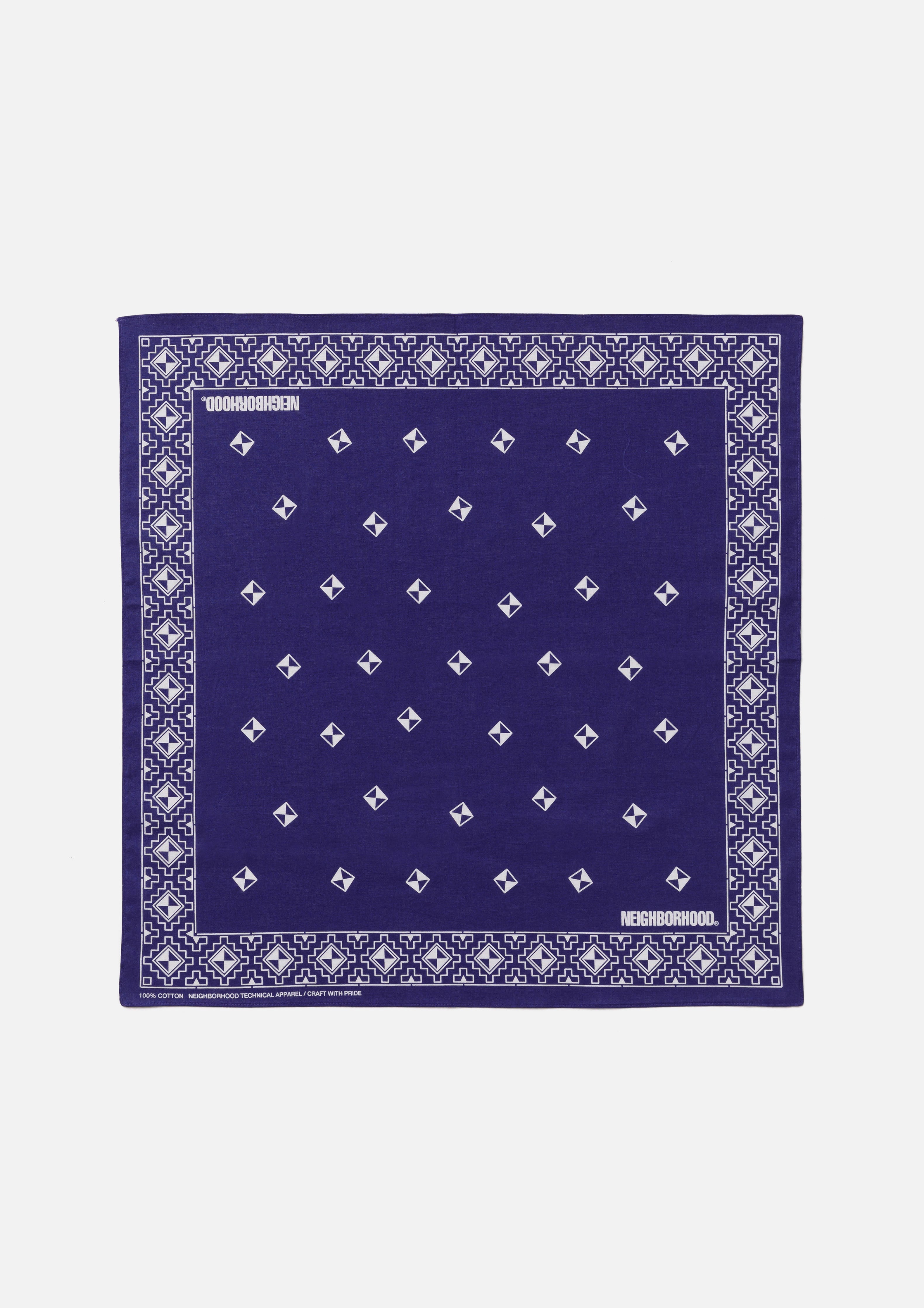 Neighborhood Geometric Pattern Bandana Baumwolle Schwarz