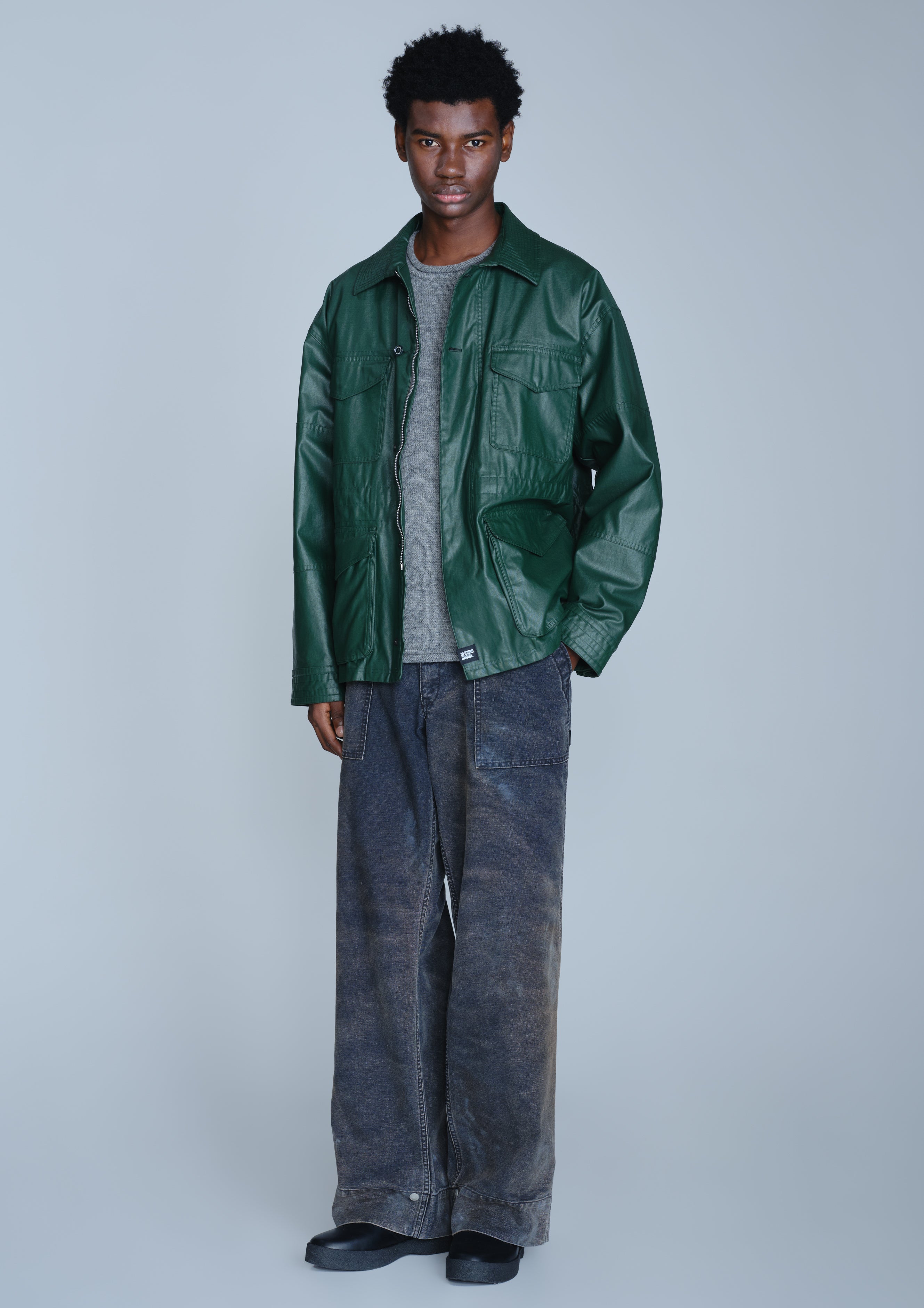 Neighborhood Coated M-43 Type Jacket Feldjacke Grün M Baumwolle