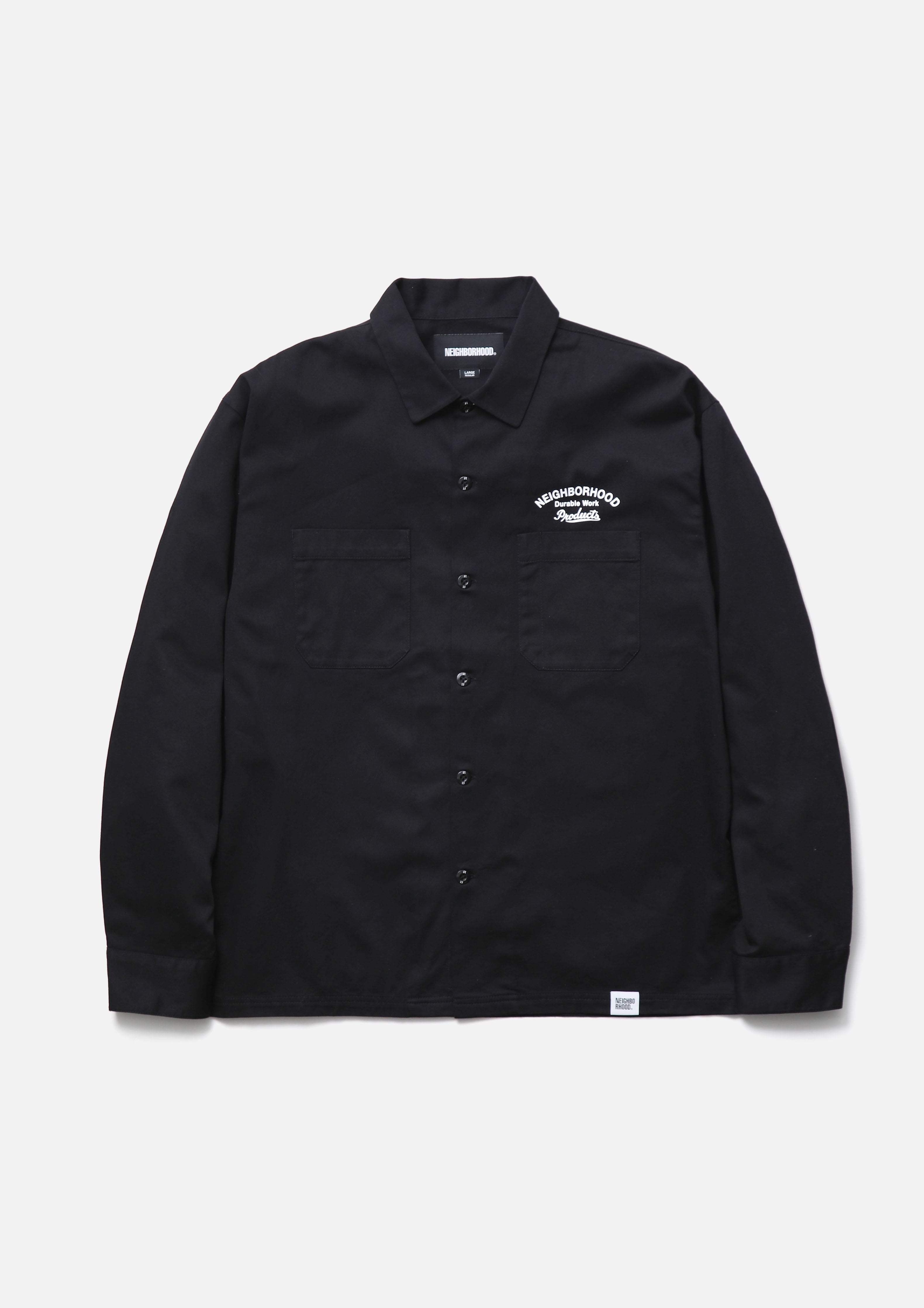 Neighborhood Classic Work Shirt LS Hemd Blaugrau